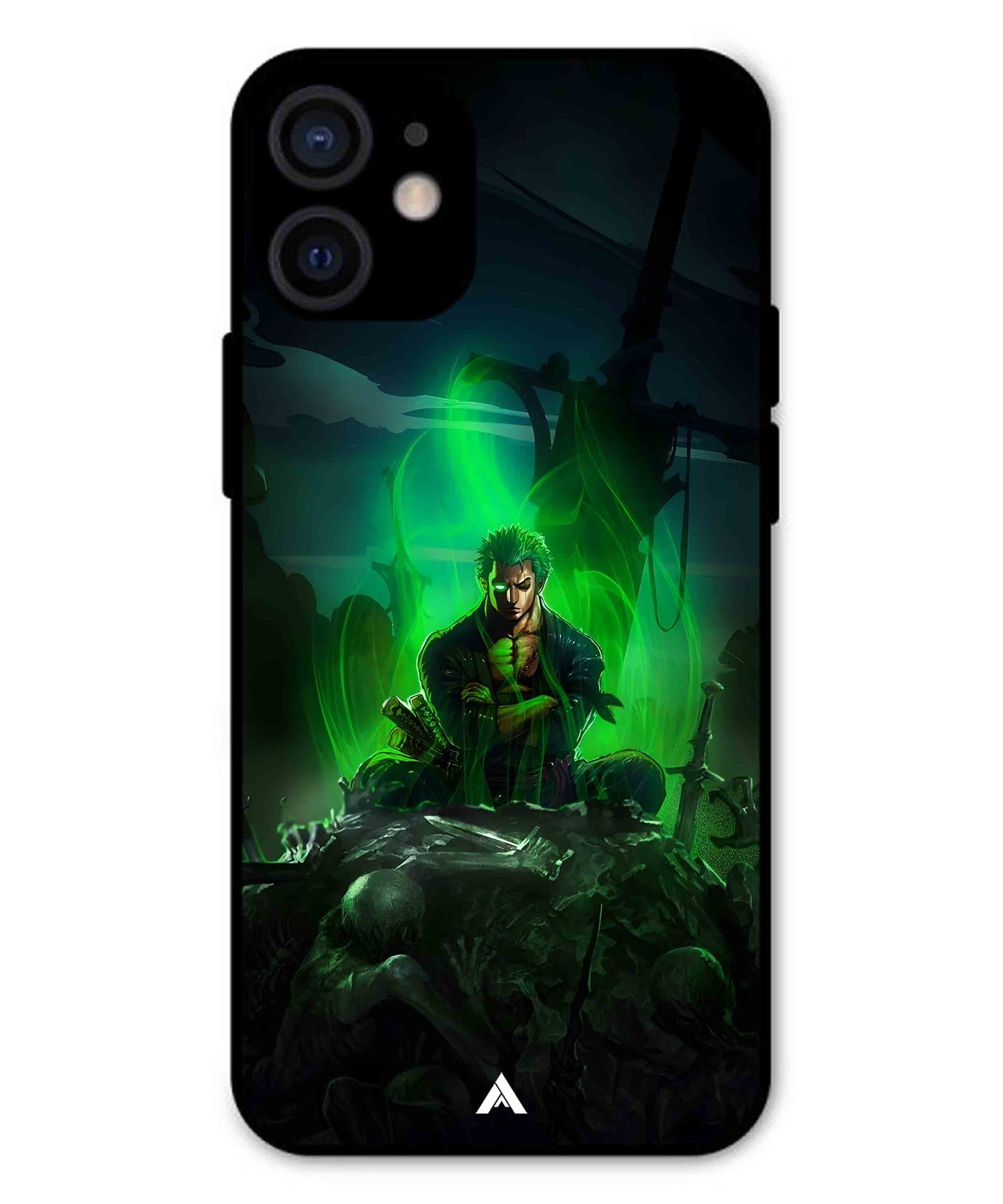 Onepiece Zoro 02 Anime Metal Back Cover Phone Case for iPhone 13 Mini