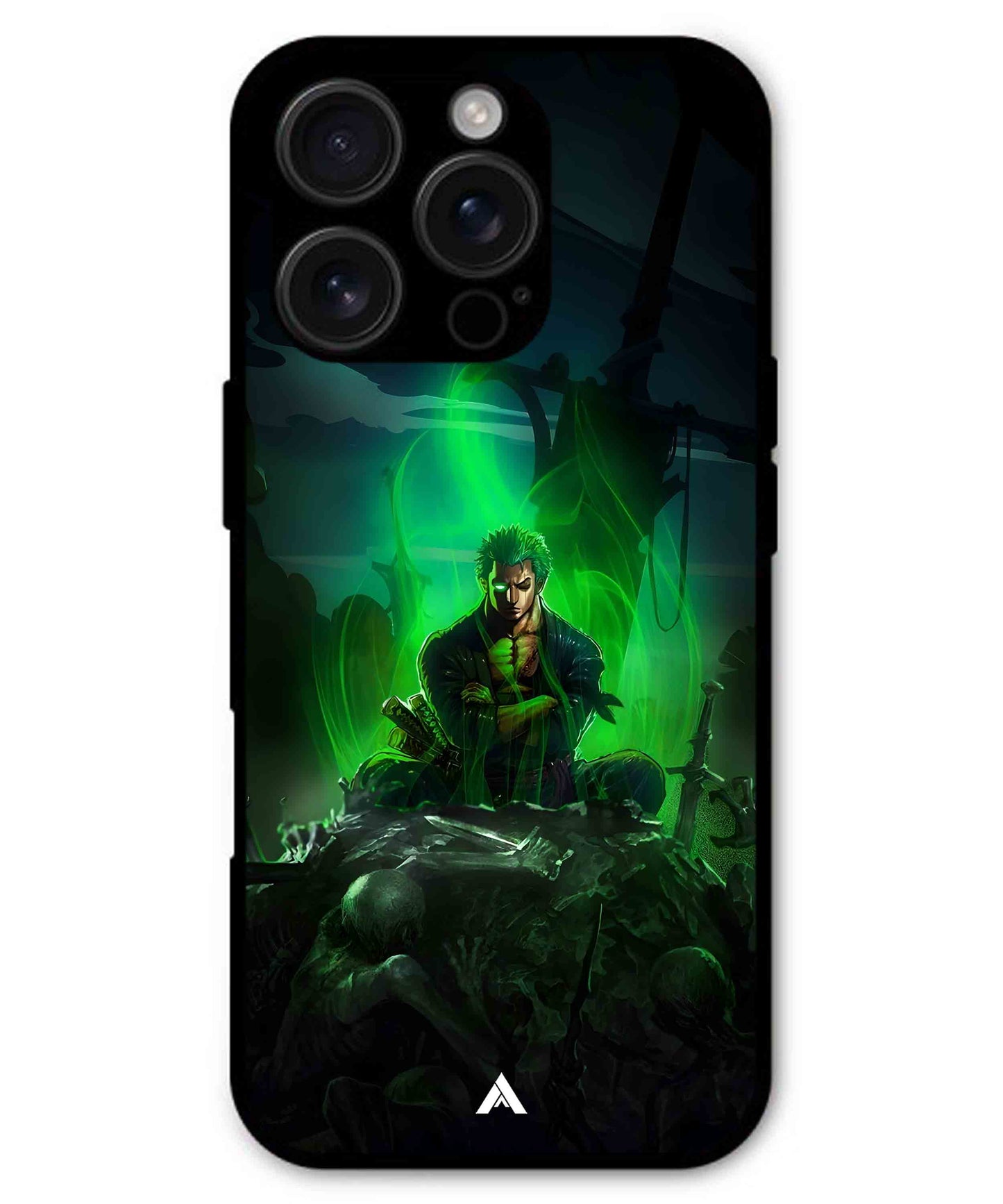 Onepiece Zoro 02 Anime Metal Back Cover Phone Case for iPhone 16 ProMax