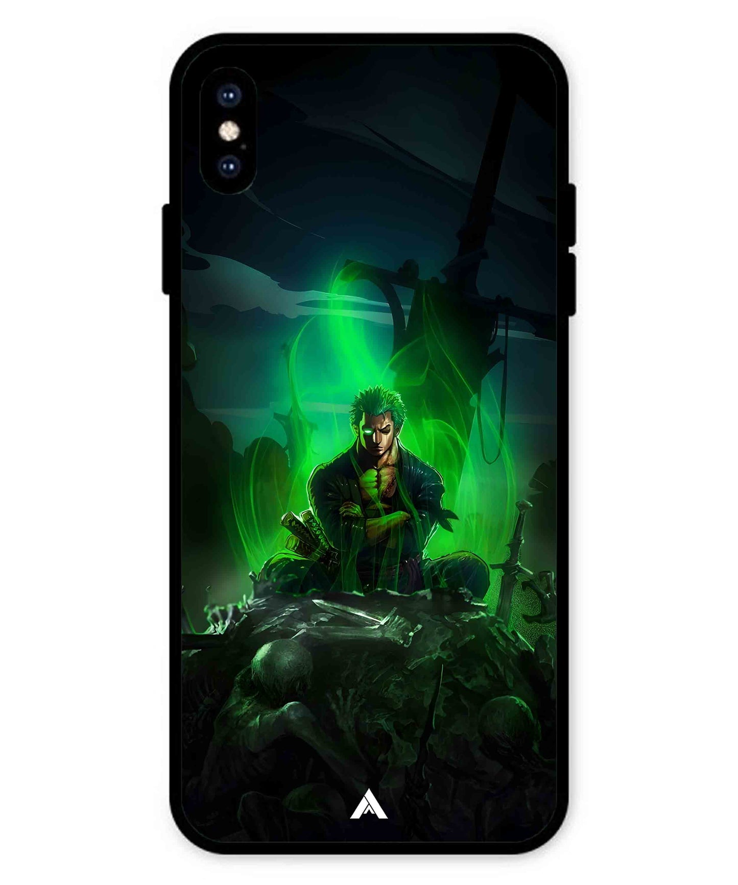 Onepiece Zoro 02 Anime Metal Back Cover Phone Case for iPhone Xs Max