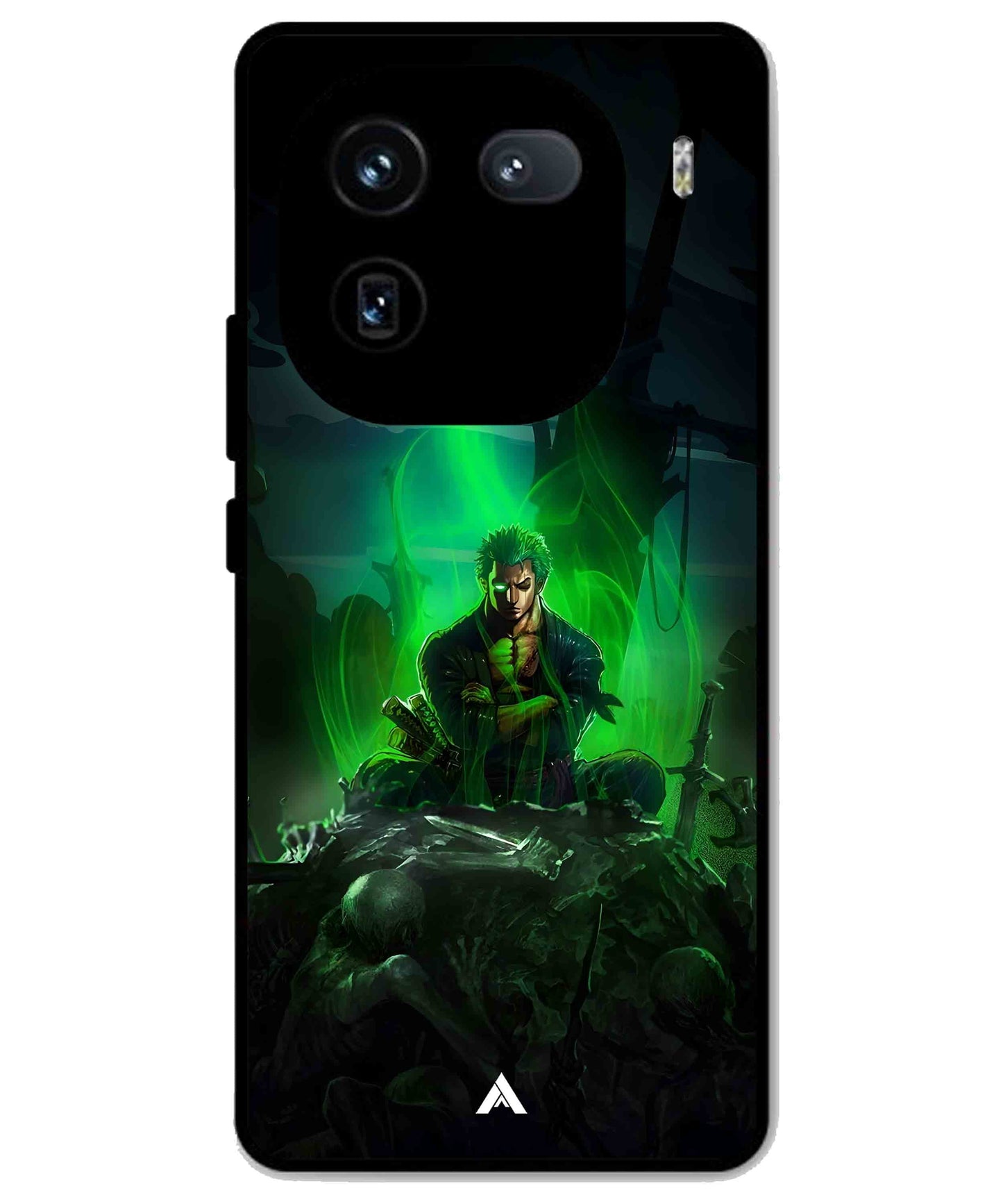 Onepiece Zoro 02 Anime Metal Back Cover Phone Case for iQOO 12