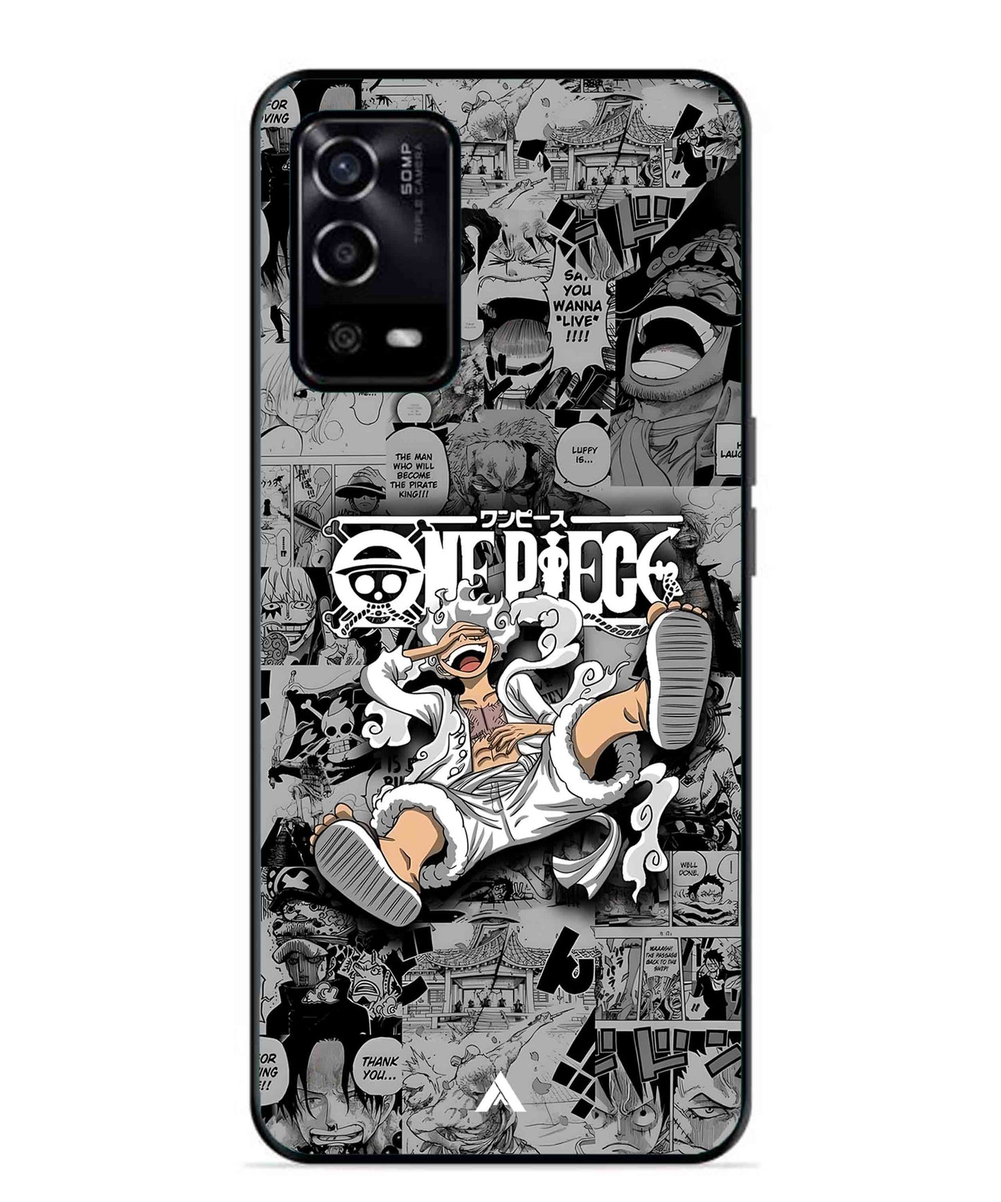 Onepiece luffy 01 Anime Metal Back Cover Phone Case for Oppo A55