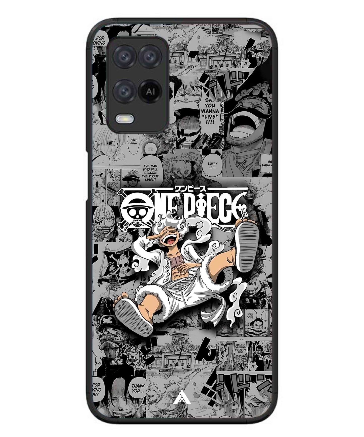 Onepiece luffy 01 Anime Metal Back Cover Phone Case for Oppo A74