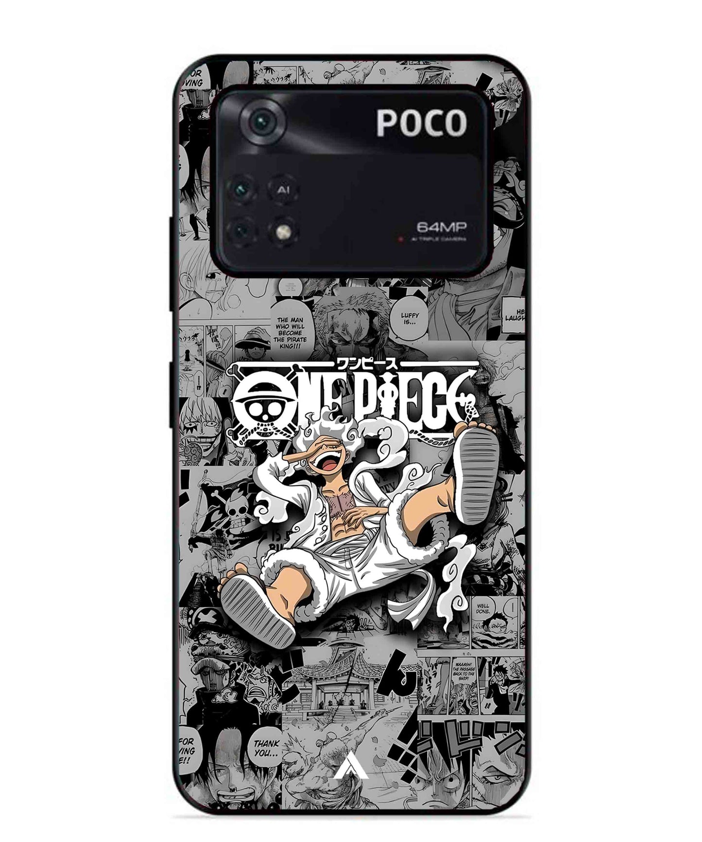 Onepiece luffy 01 Anime Metal Back Cover Phone Case for Poco X4 Pro