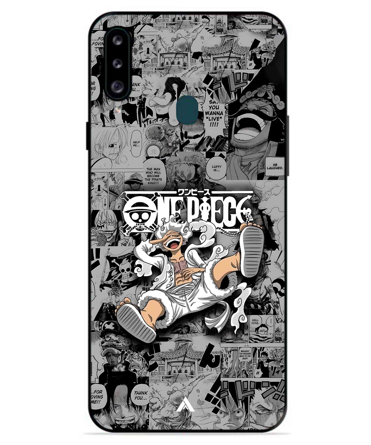 Onepiece luffy 01 Anime Metal Back Cover Phone Case for Samsung Galaxy A20s