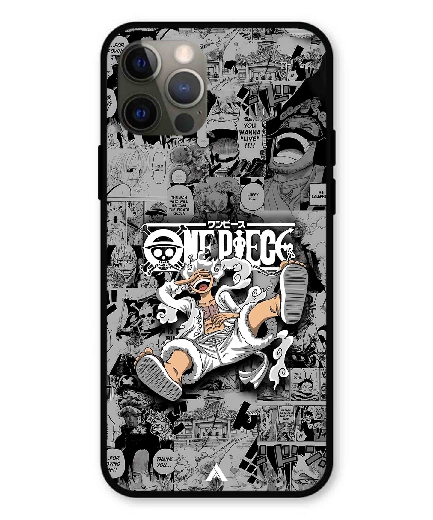 Onepiece luffy 01 Anime Metal Back Cover Phone Case for iPhone 12 Pro