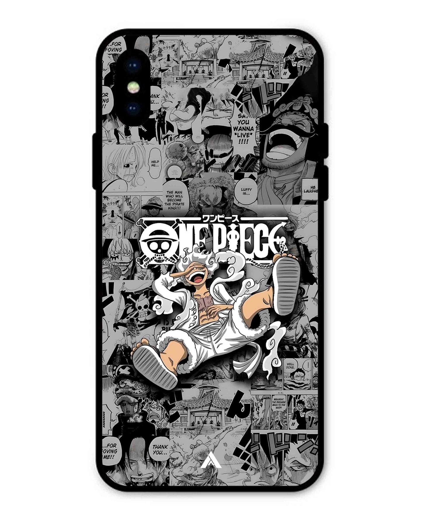 Onepiece luffy 01 Anime Metal Back Cover Phone Case for iPhone X