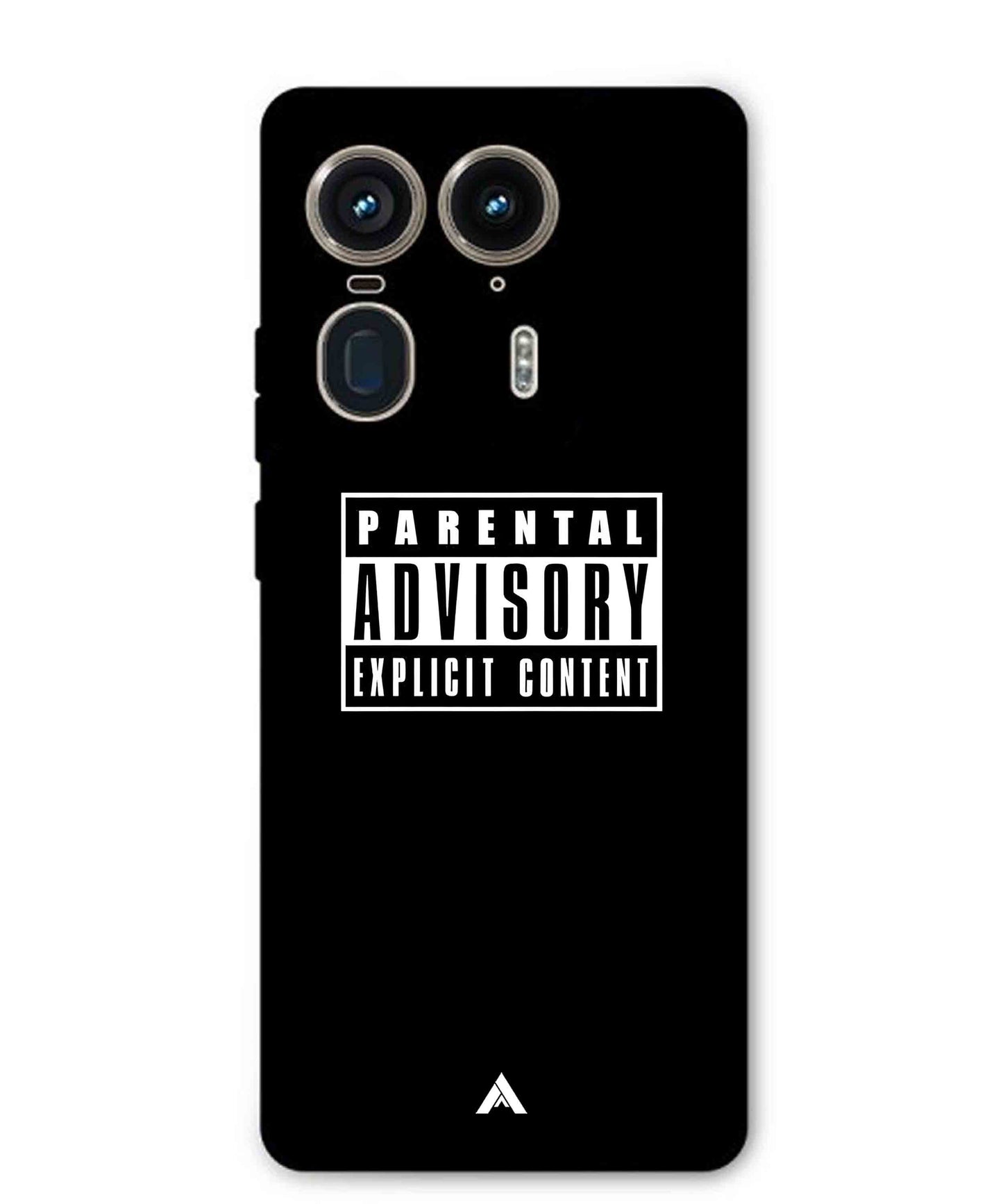 Parental Advisory Metal Back Cover Phone Case for Moto Edge 50 Ultra