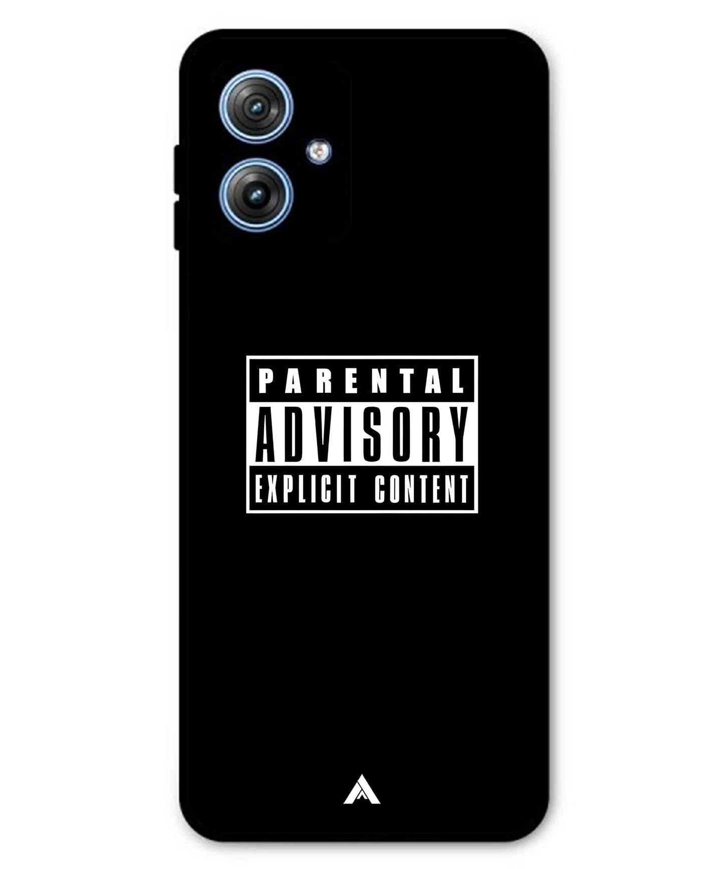 Parental Advisory Metal Back Cover Phone Case for Moto G64