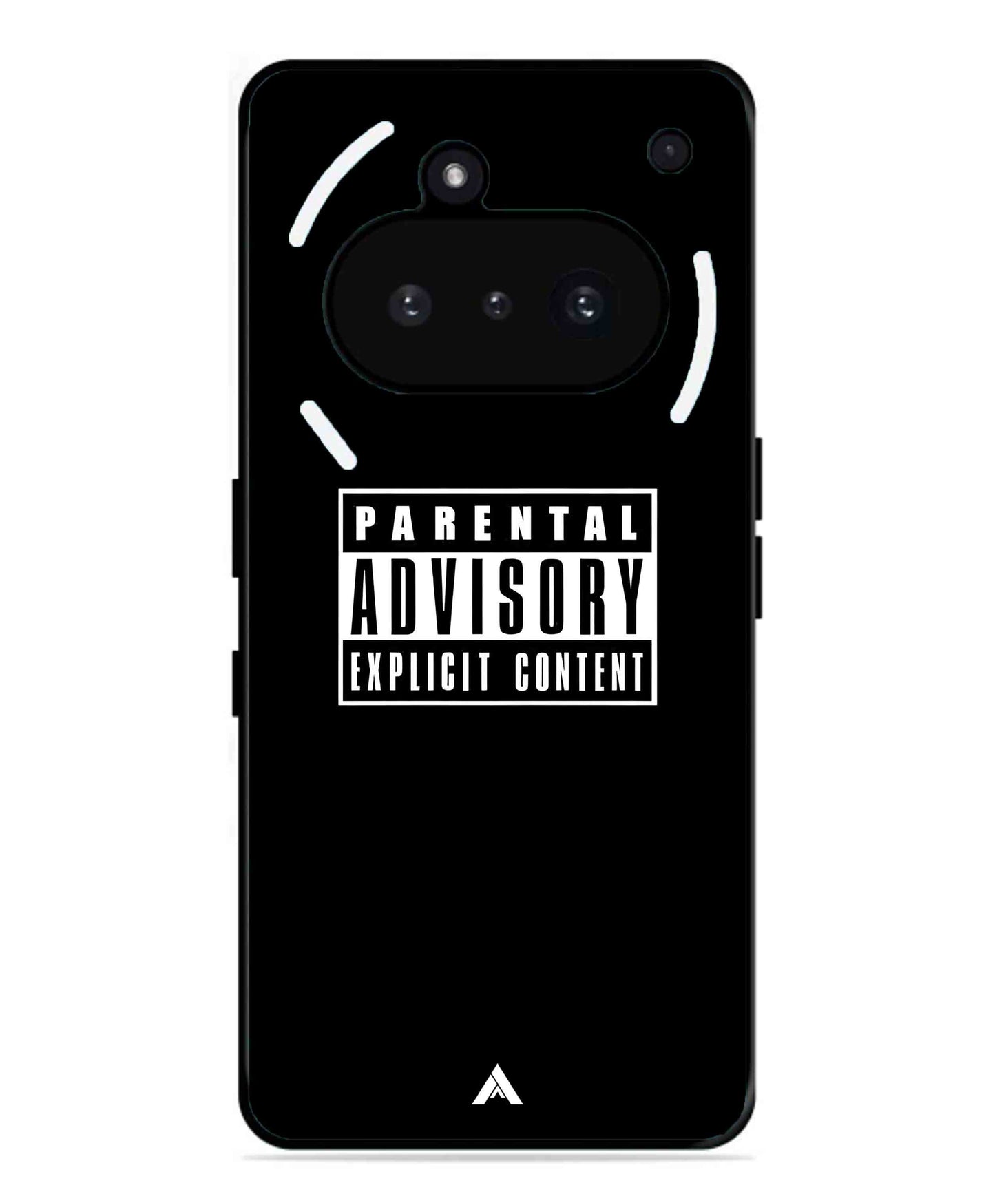 Parental Advisory Metal Back Cover Phone Case for Nothing Phone 3a