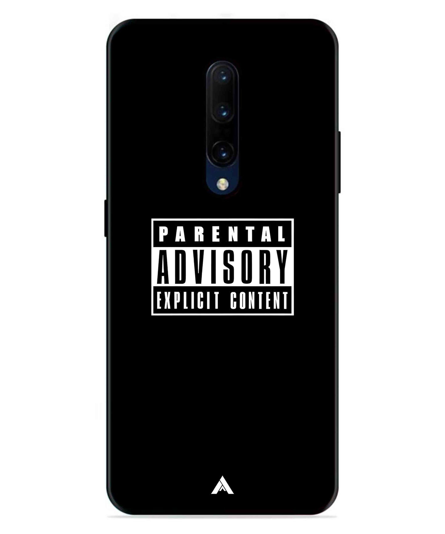 Parental Advisory Metal Back Cover Phone Case for Oneplus 7 Pro