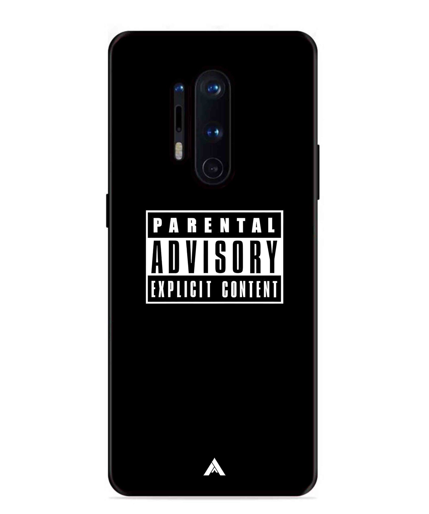Parental Advisory Metal Back Cover Phone Case for Oneplus 8 Pro