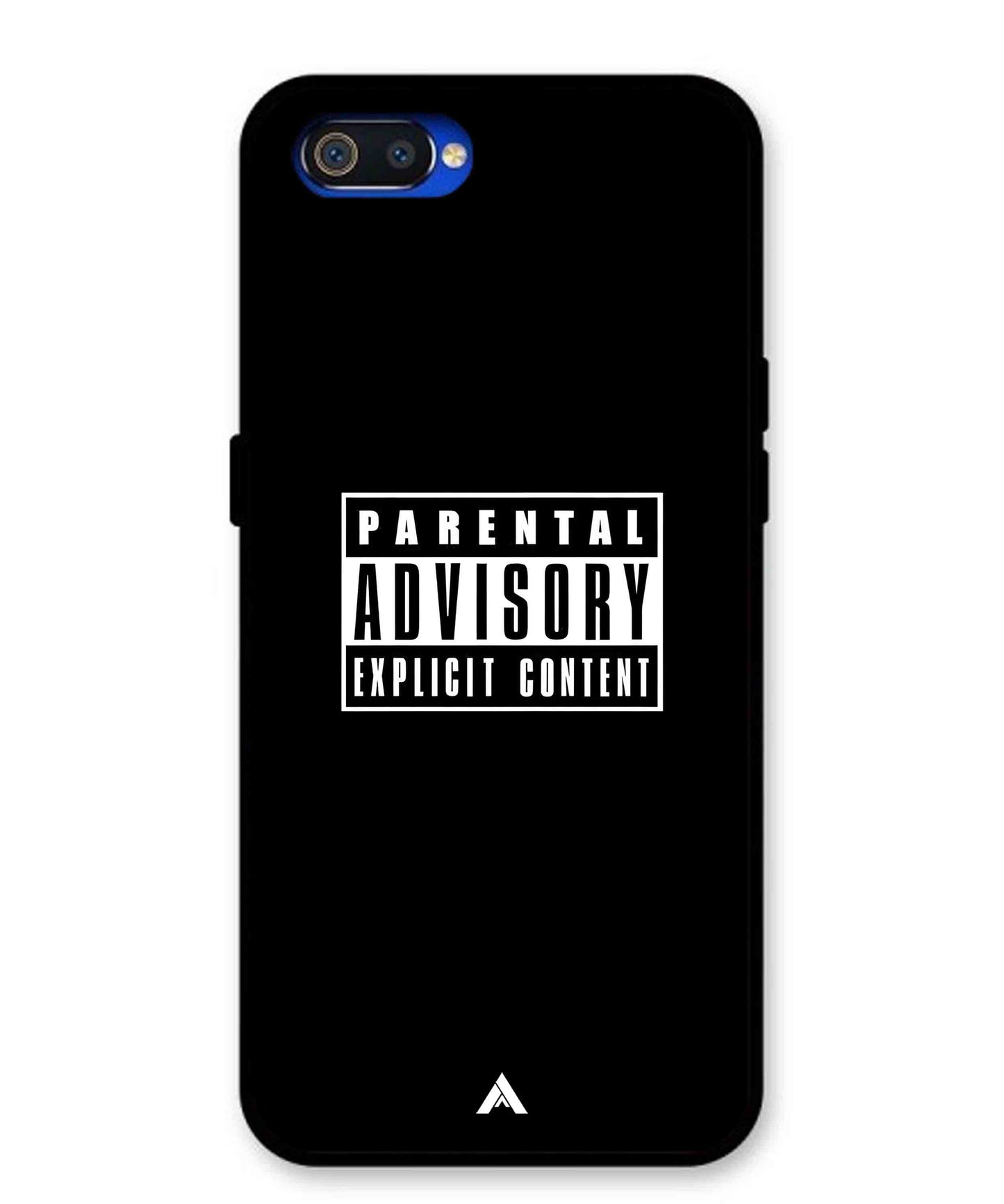Parental Advisory Metal Back Cover Phone Case for Oppo A1K