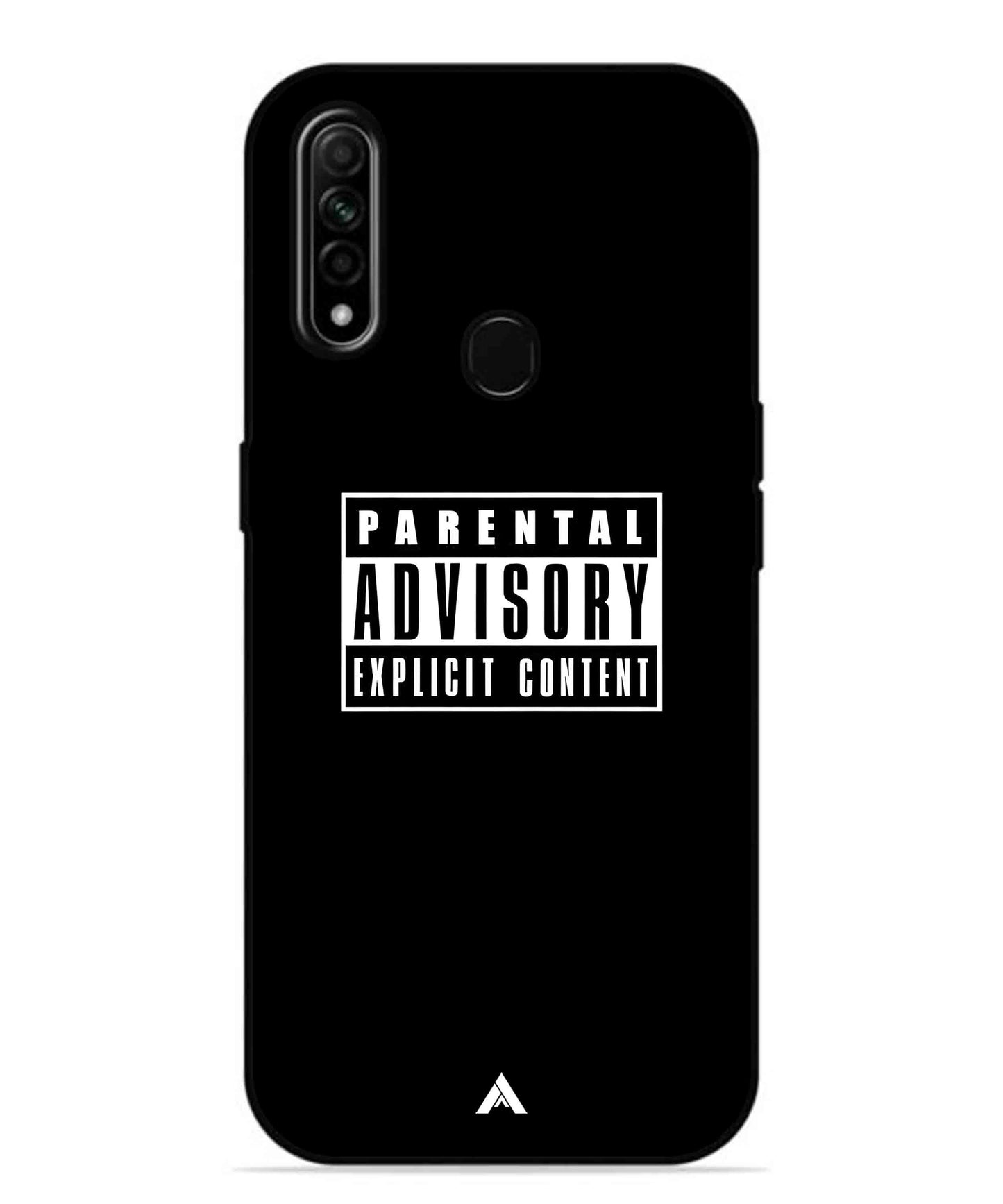 Parental Advisory Metal Back Cover Phone Case for Oppo A31