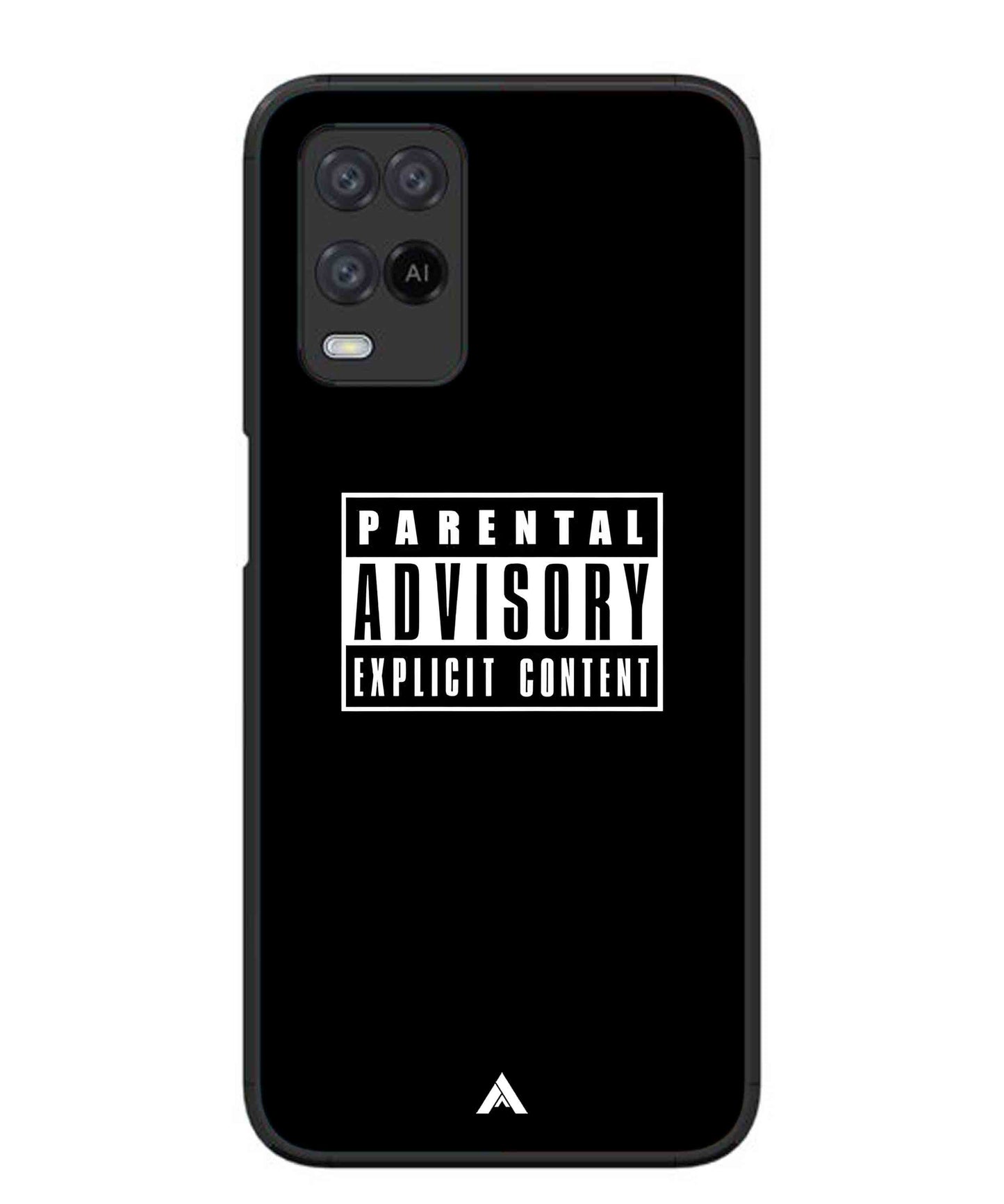 Parental Advisory Metal Back Cover Phone Case for Oppo A54