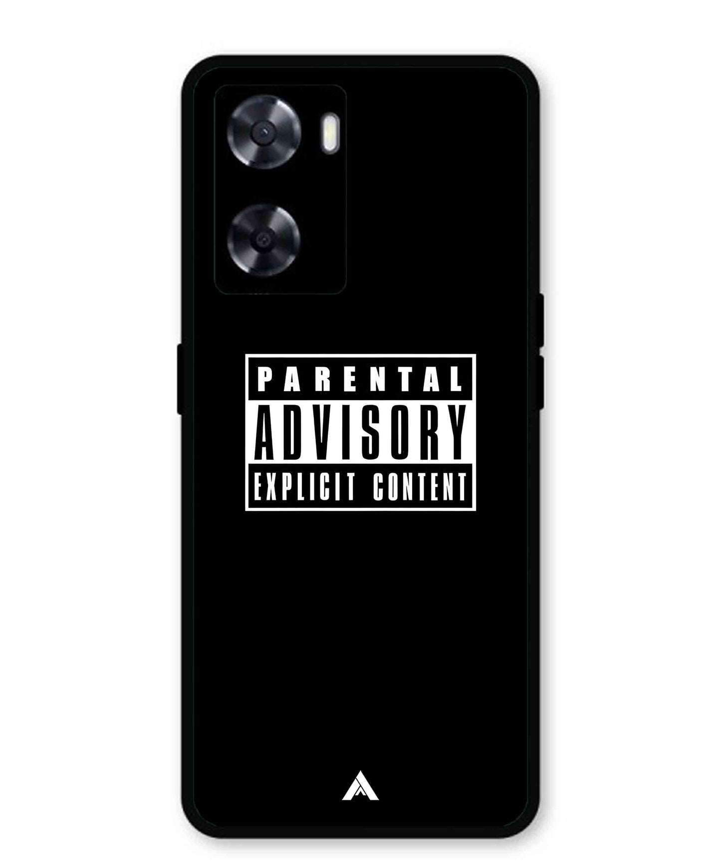 Parental Advisory Metal Back Cover Phone Case for Oppo A57
