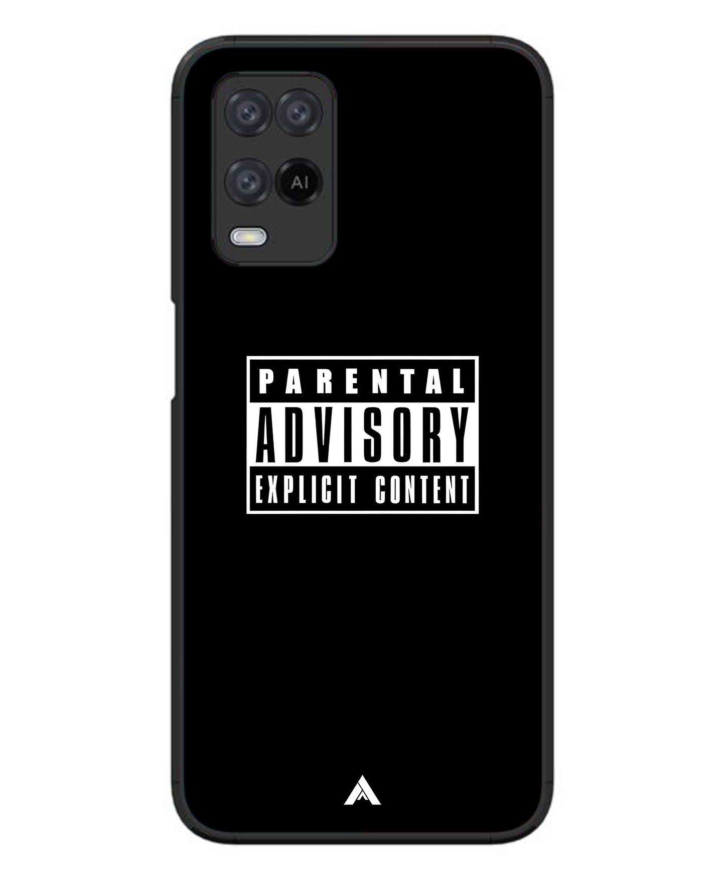 Parental Advisory Metal Back Cover Phone Case for Oppo A74