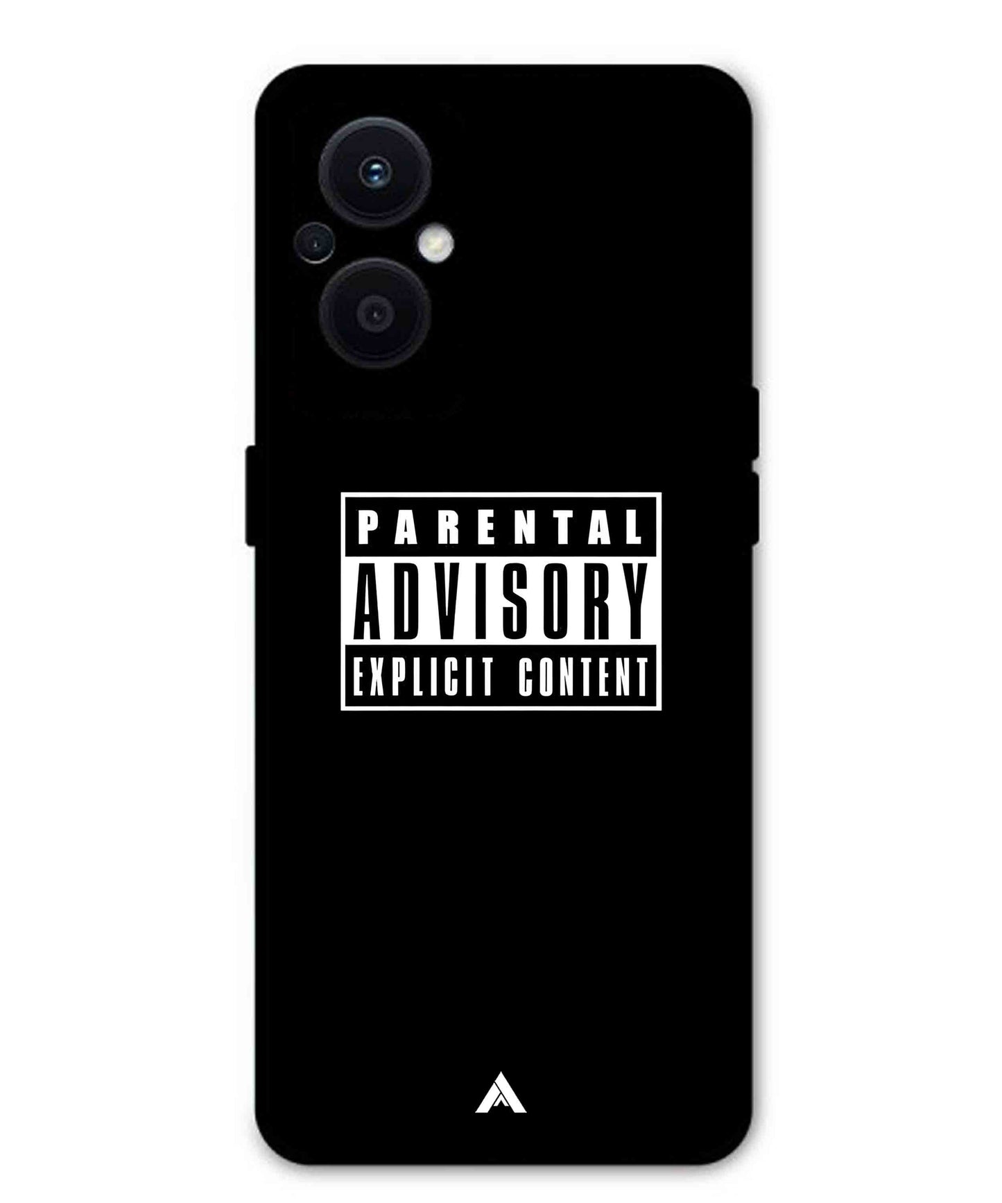 Parental Advisory Metal Back Cover Phone Case for Oppo F21 Pro 5G