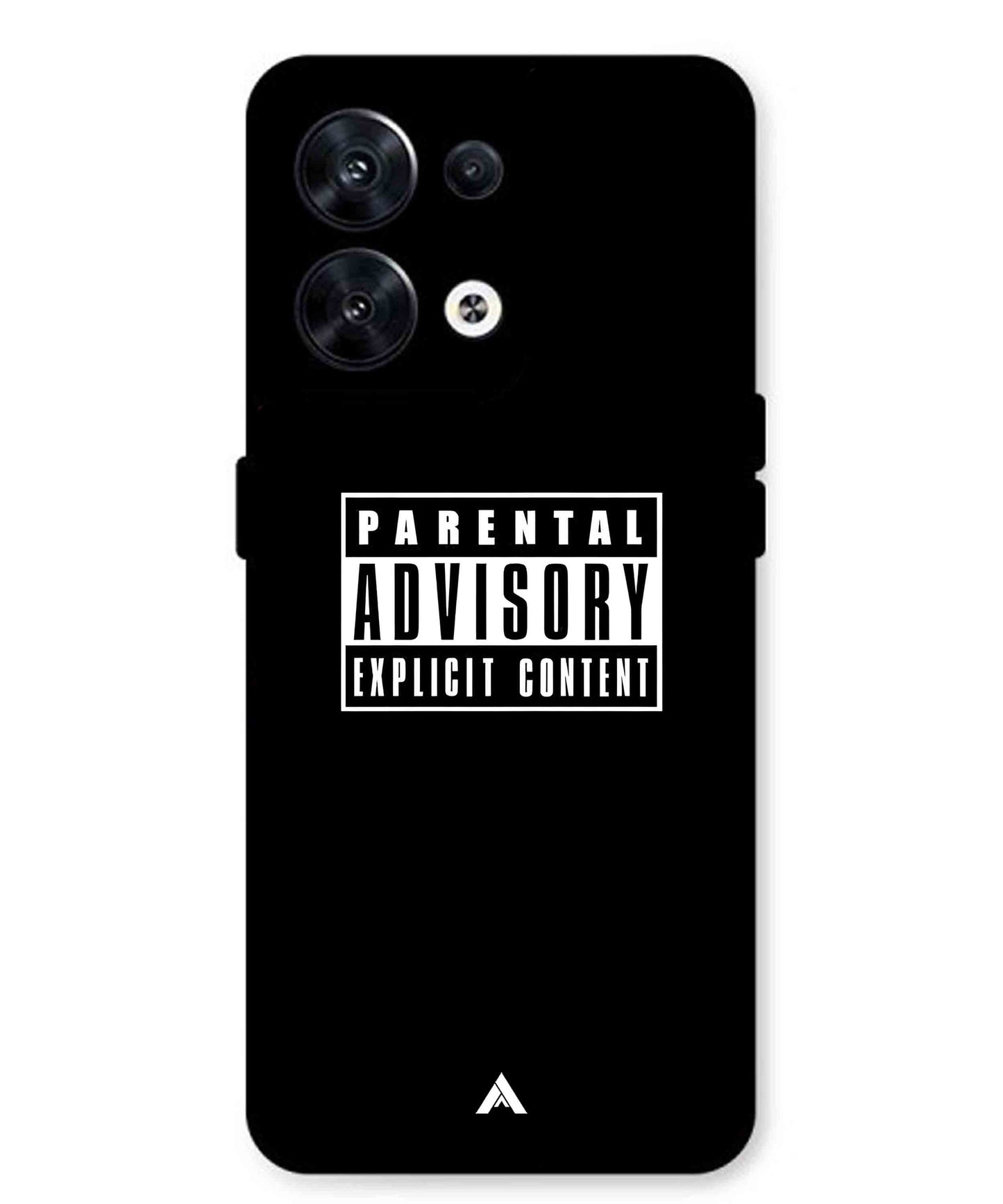 Parental Advisory Metal Back Cover Phone Case for Oppo Reno 10 Pro