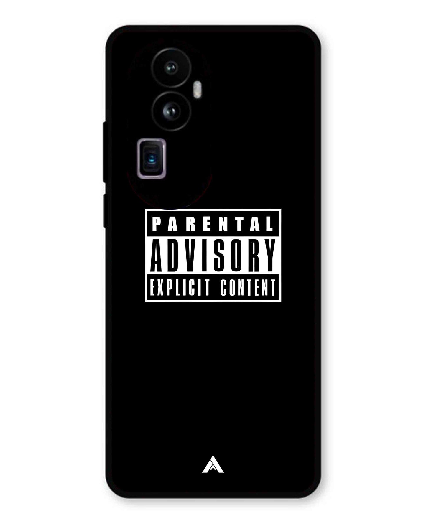 Parental Advisory Metal Back Cover Phone Case for Oppo Reno 10 Pro Plus