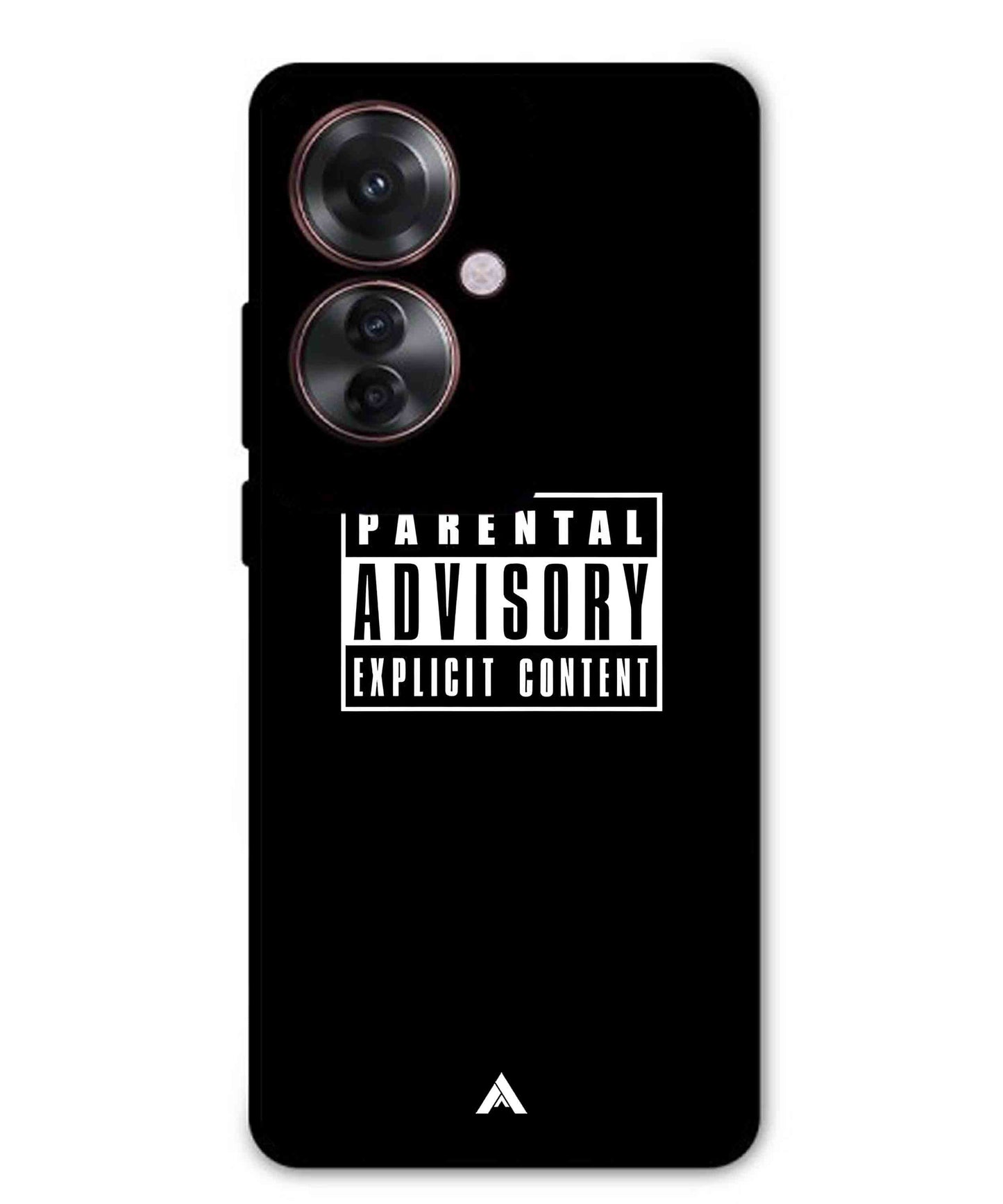 Parental Advisory Metal Back Cover Phone Case for Oppo Reno 11F