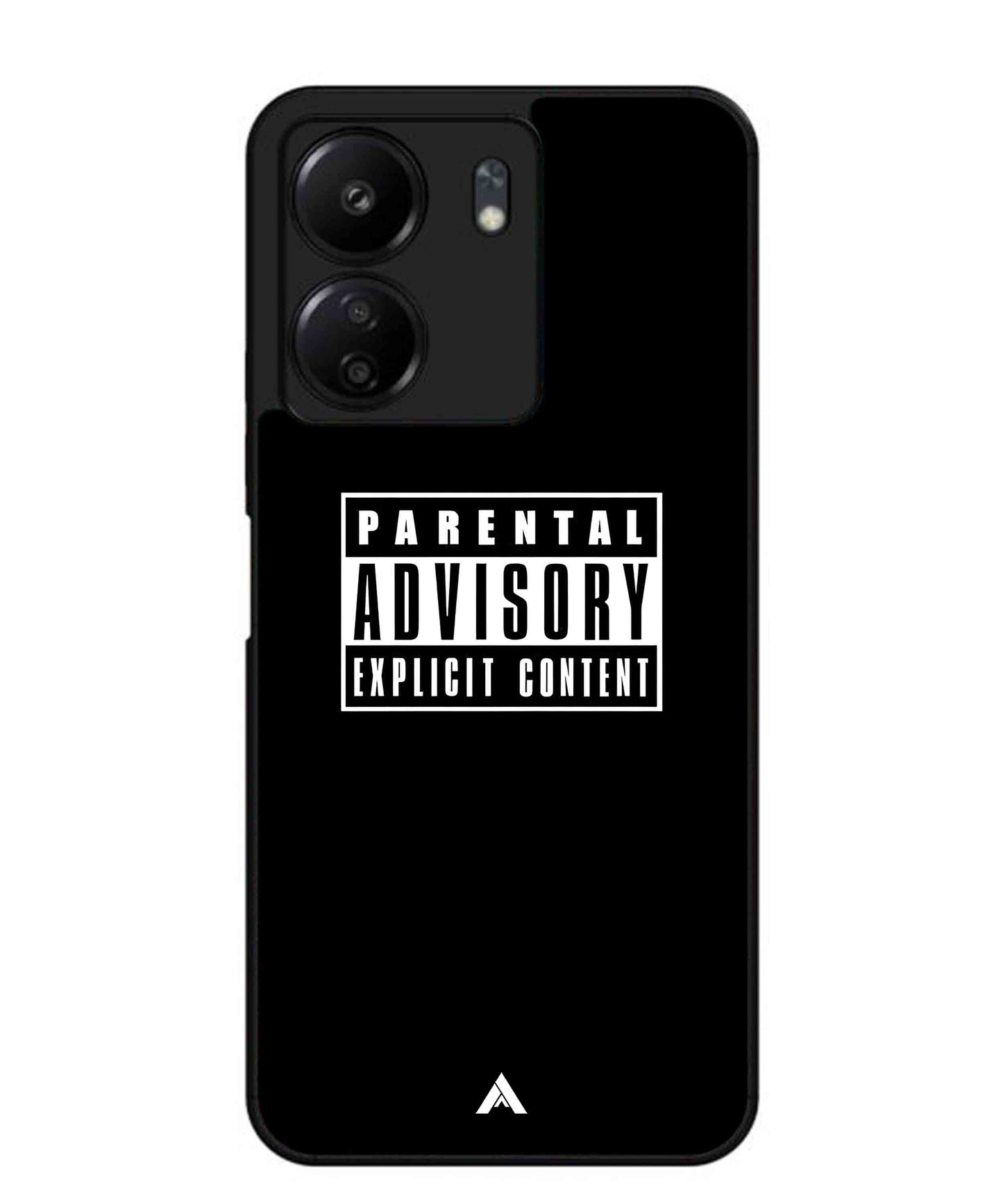 Parental Advisory Metal Back Cover Phone Case for Poco C65