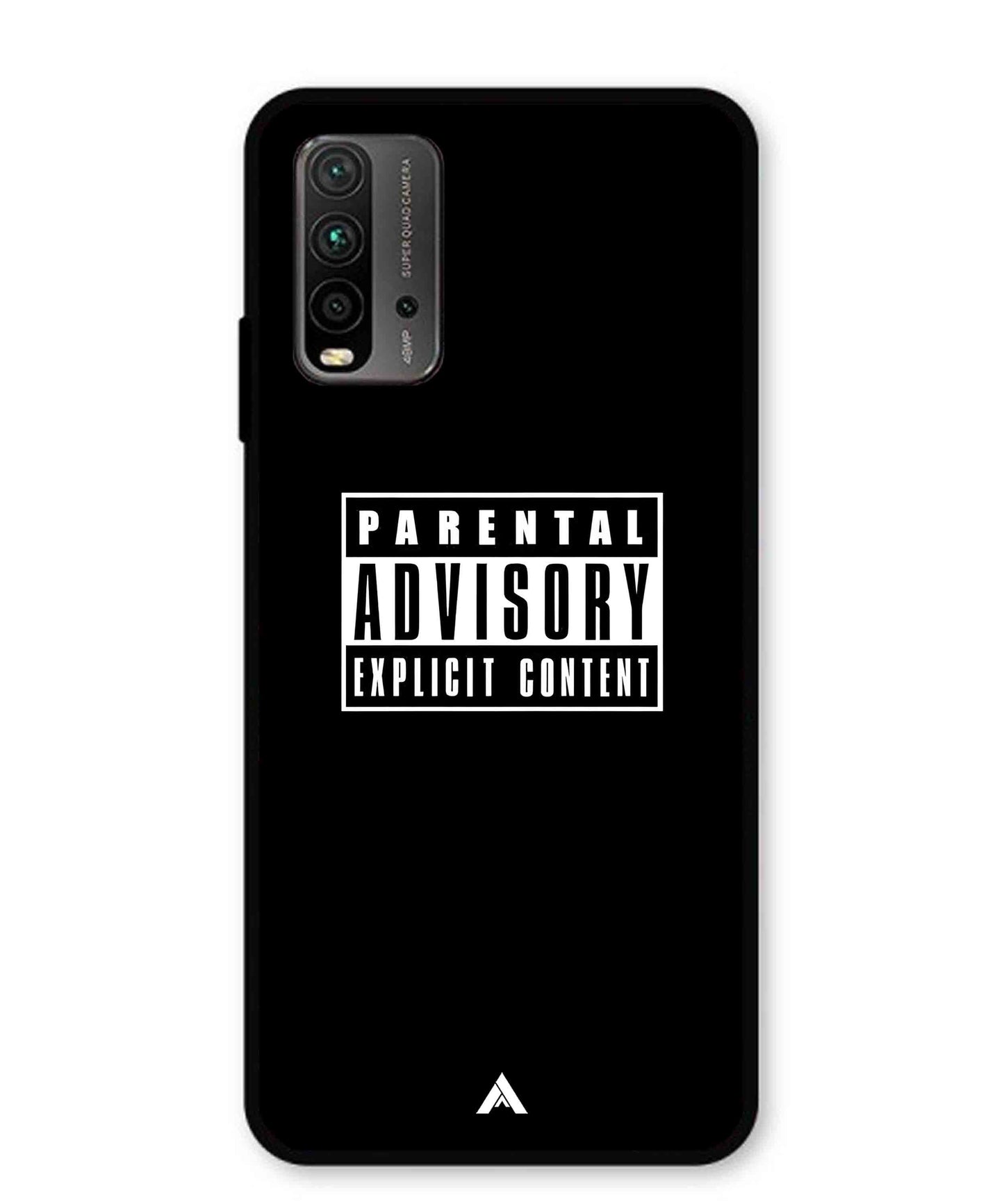 Parental Advisory Metal Back Cover Phone Case for Poco M3