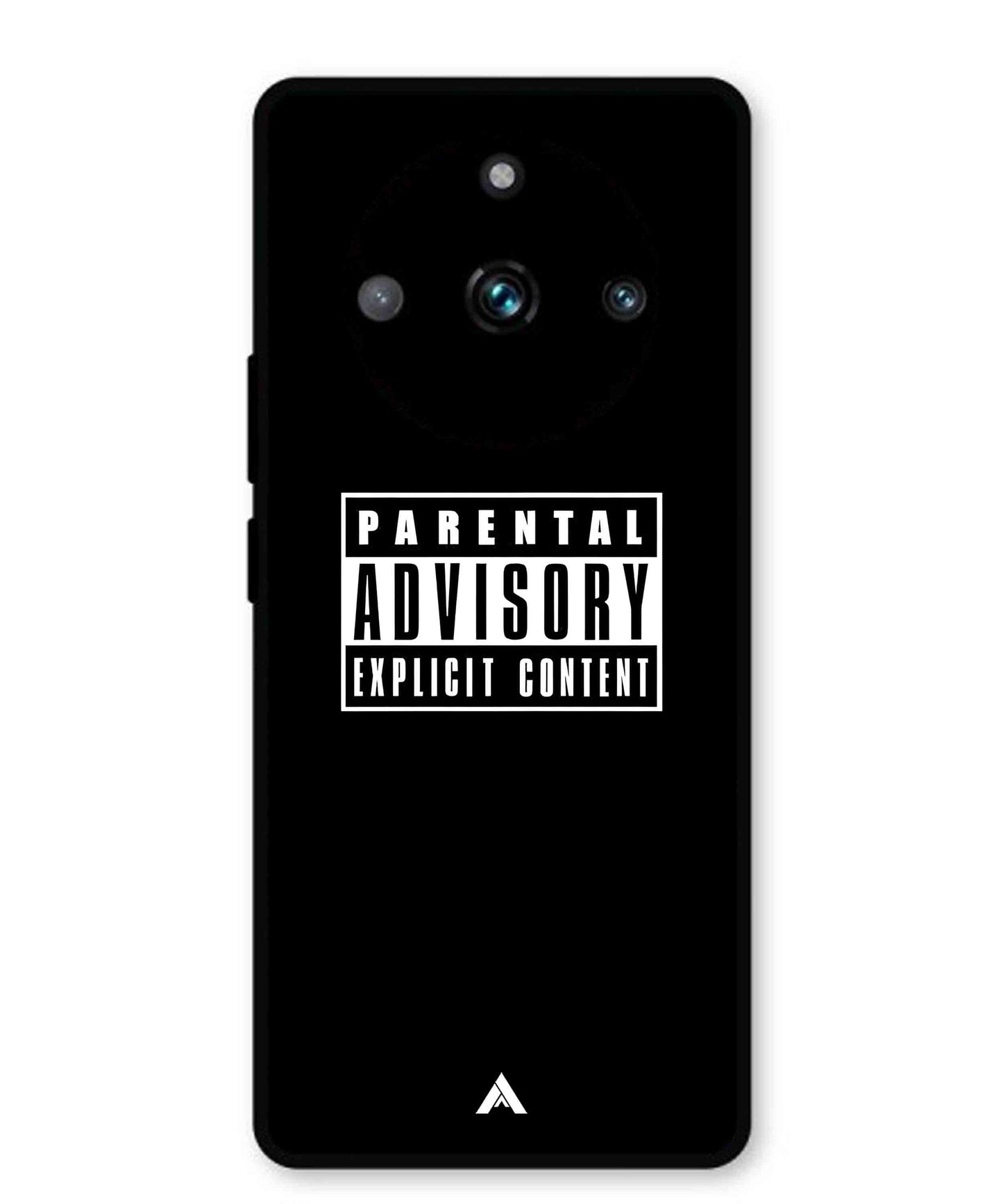 Parental Advisory Metal Back Cover Phone Case for Realme 11 Pro Plus
