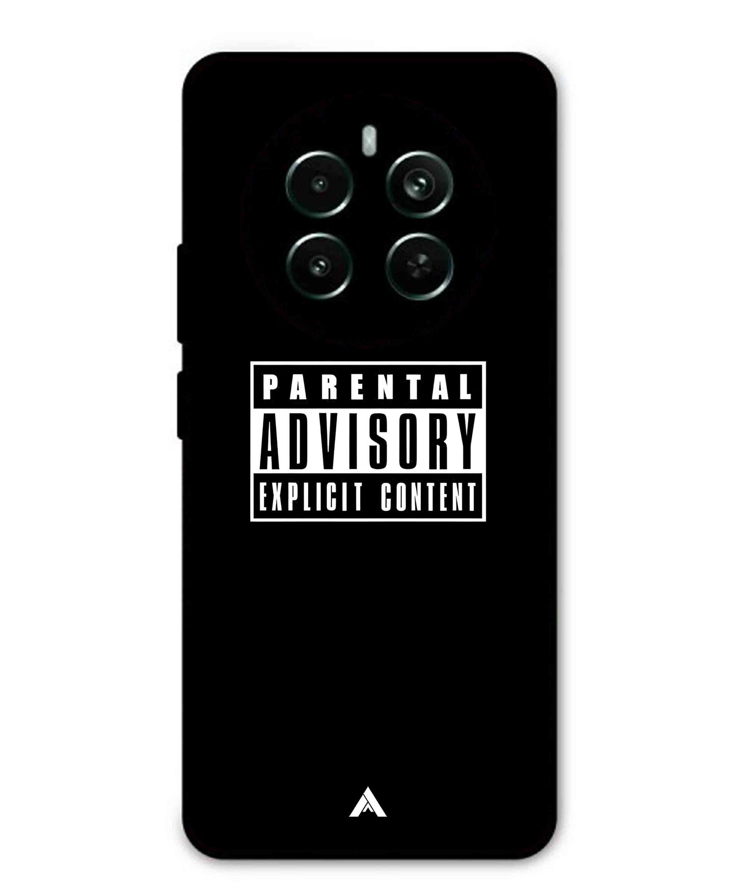 Parental Advisory Metal Back Cover Phone Case for Realme 12 Pro Plus