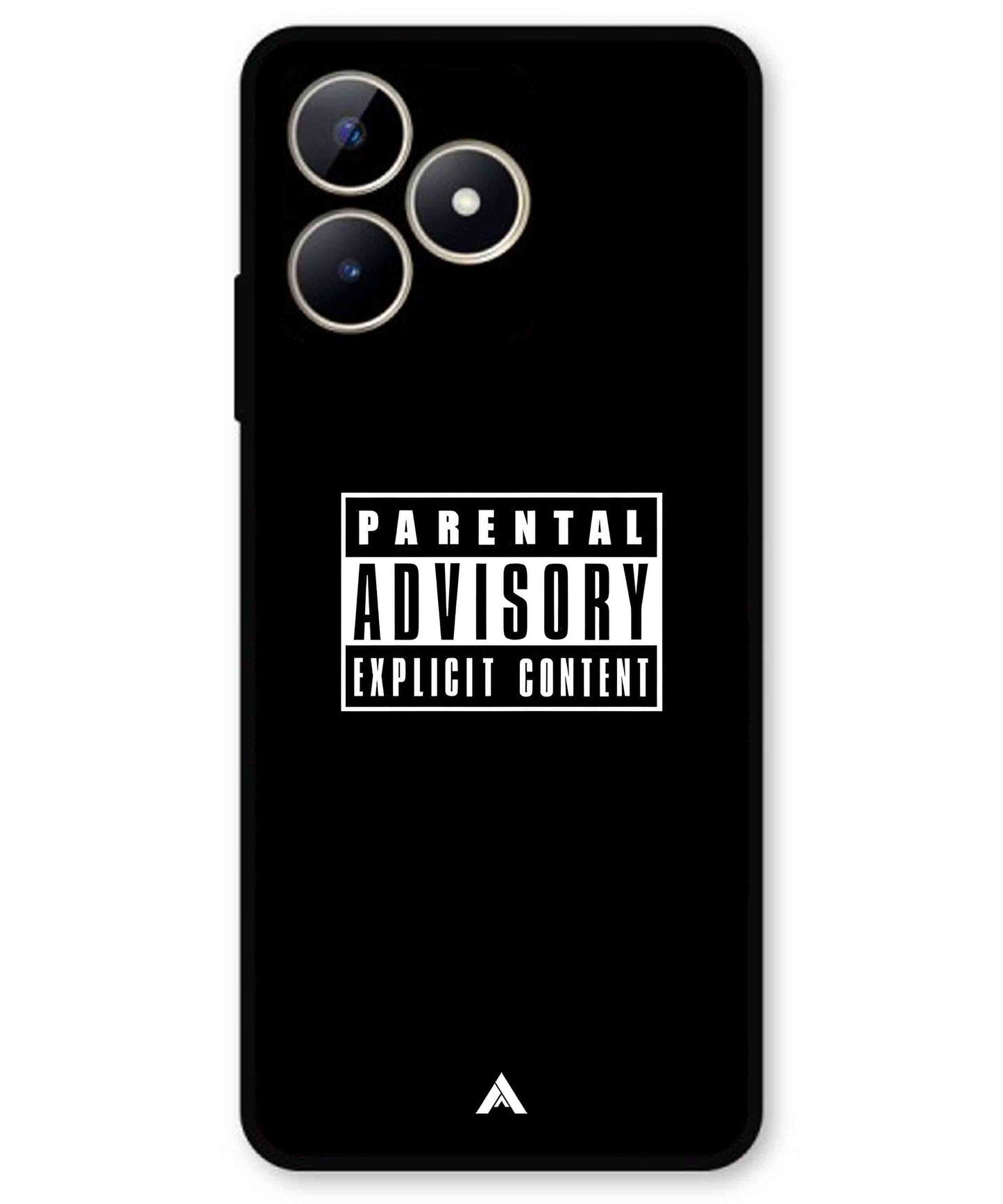 Parental Advisory Metal Back Cover Phone Case for Realme C51