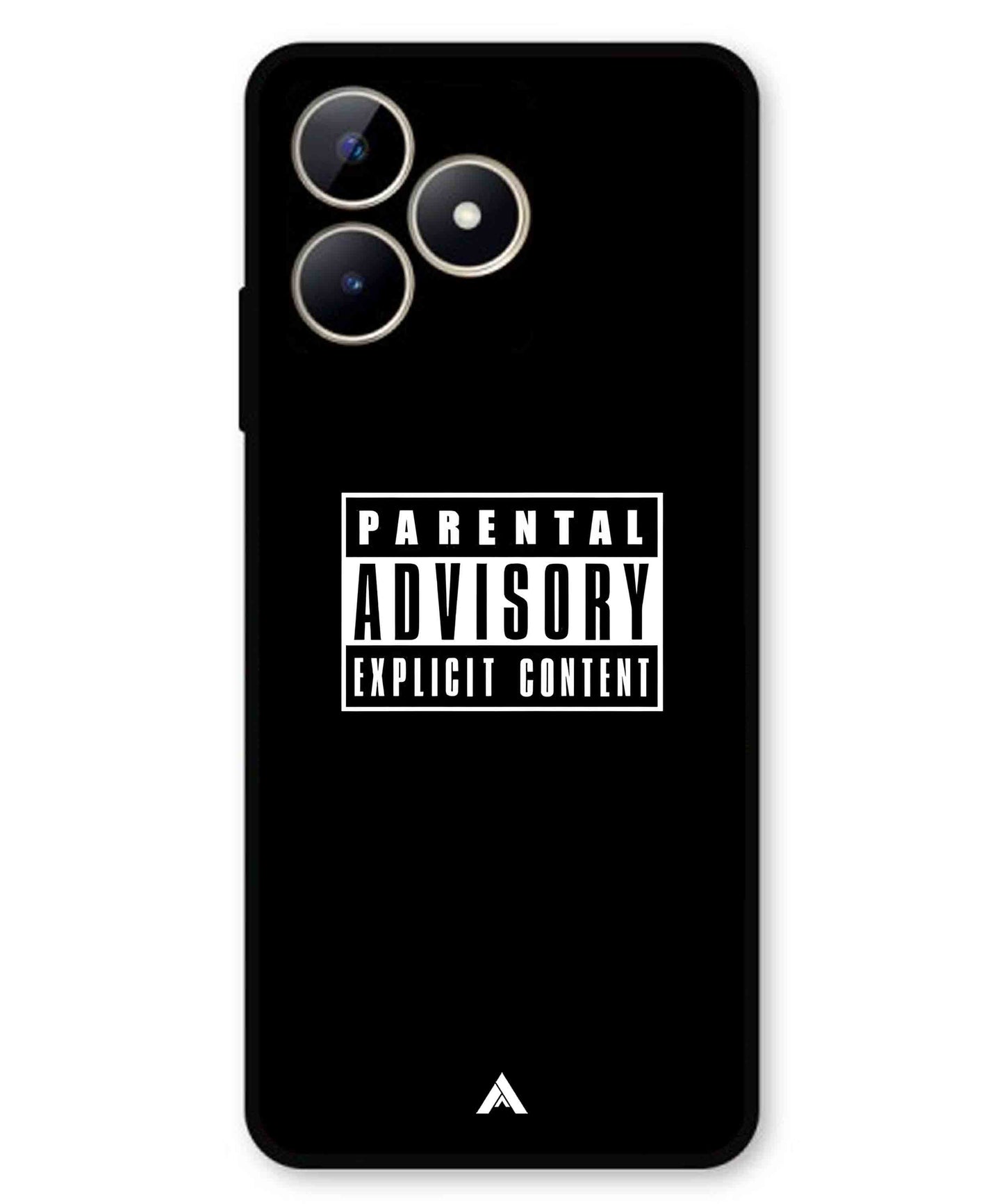 Parental Advisory Metal Back Cover Phone Case for Realme C53
