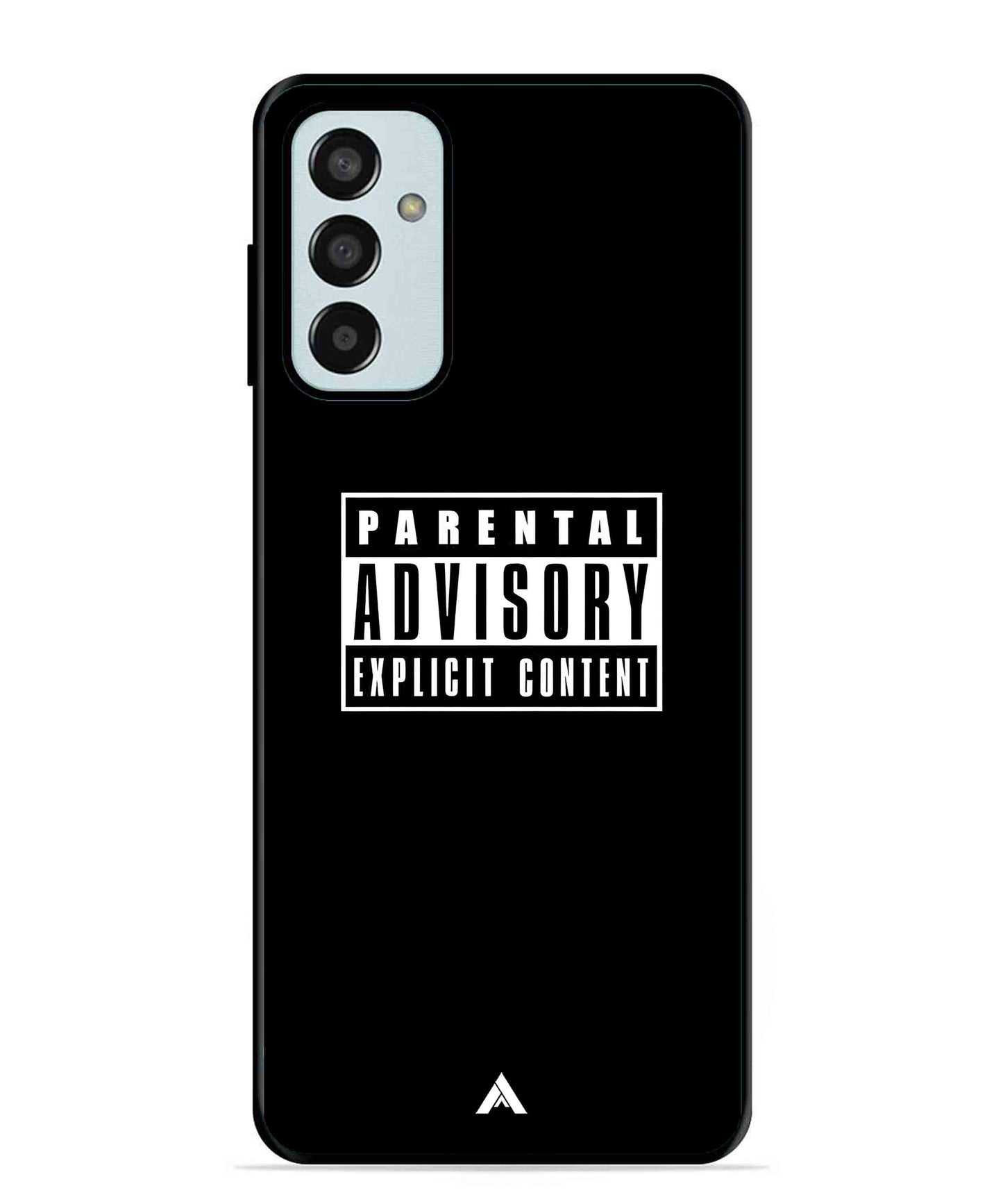 Parental Advisory Metal Back Cover Phone Case for Samsung Galaxy M13 4G