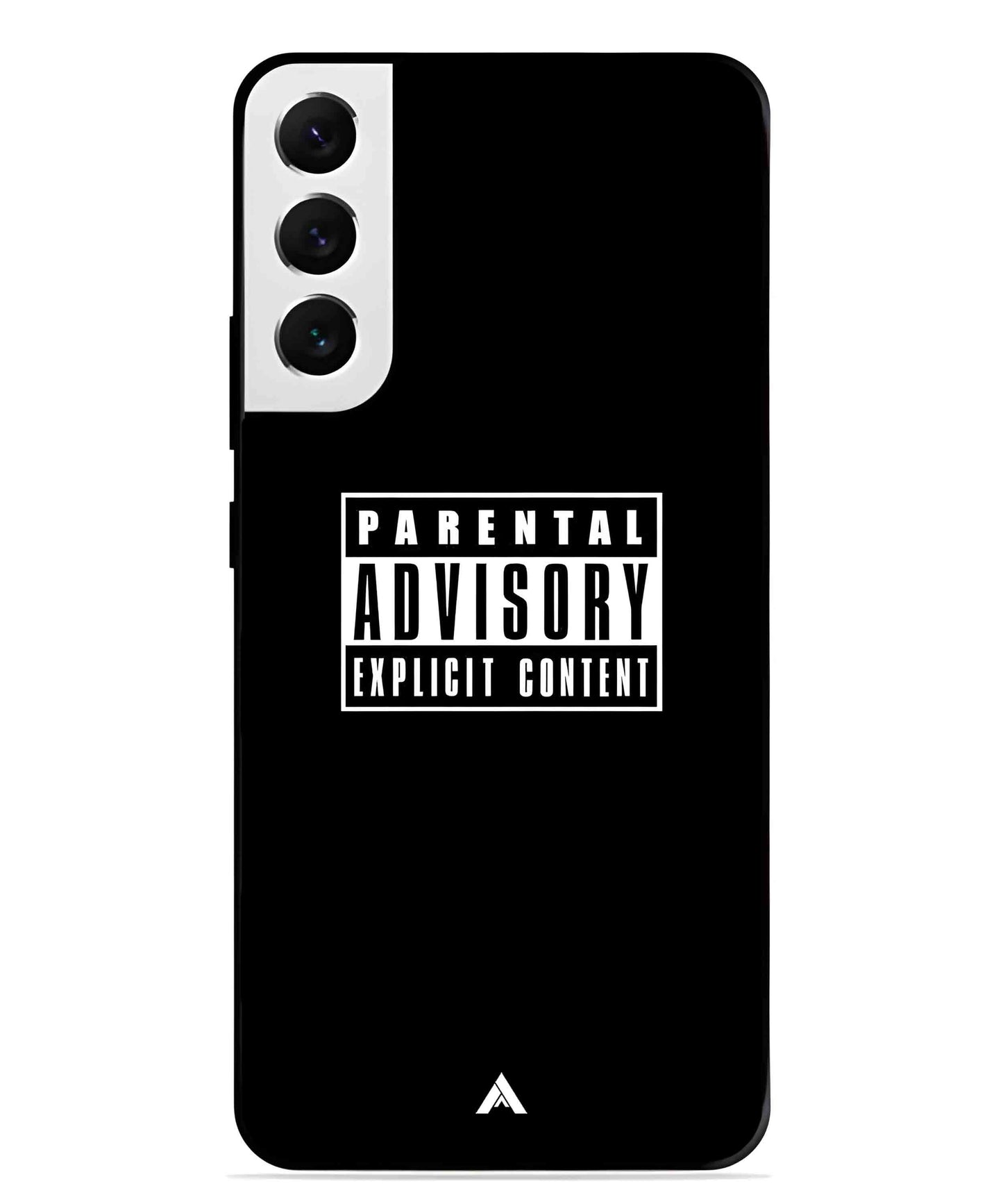 Parental Advisory Metal Back Cover Phone Case for Samsung Galaxy S21 Plus