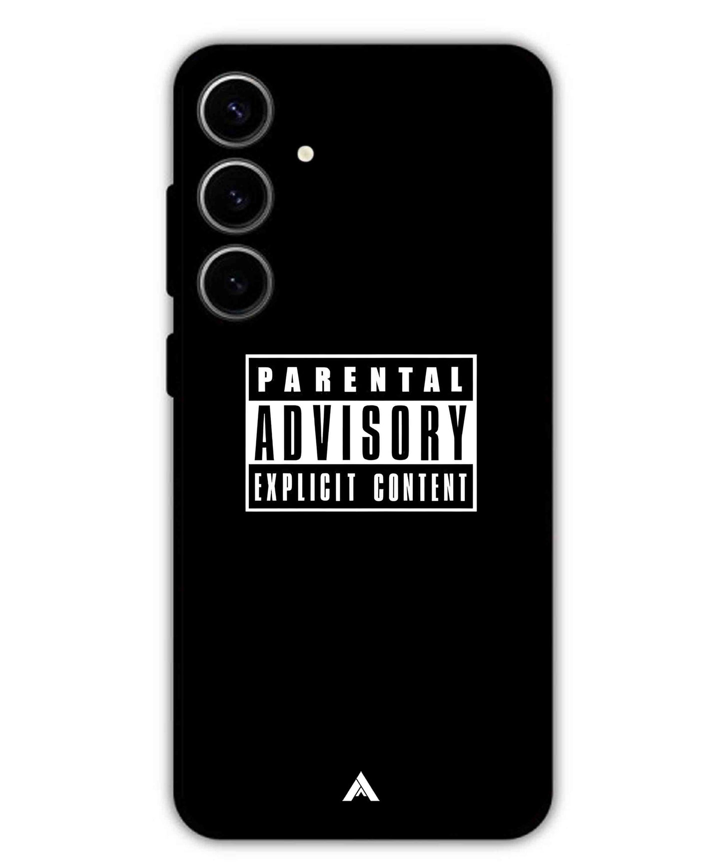 Parental Advisory Metal Back Cover Phone Case for Samsung Galaxy S23 Plus