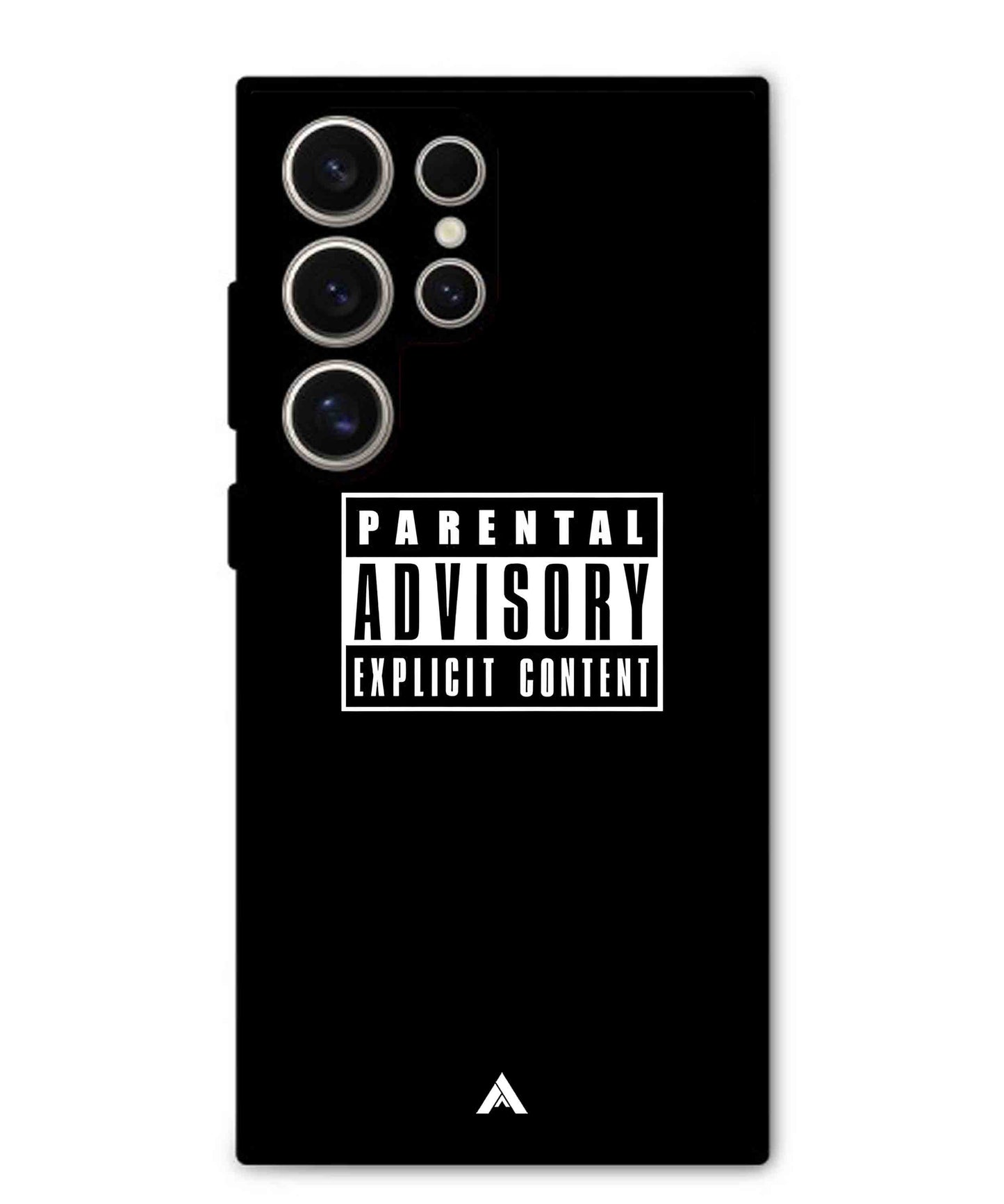 Parental Advisory Metal Back Cover Phone Case for Samsung Galaxy S24 Ultra