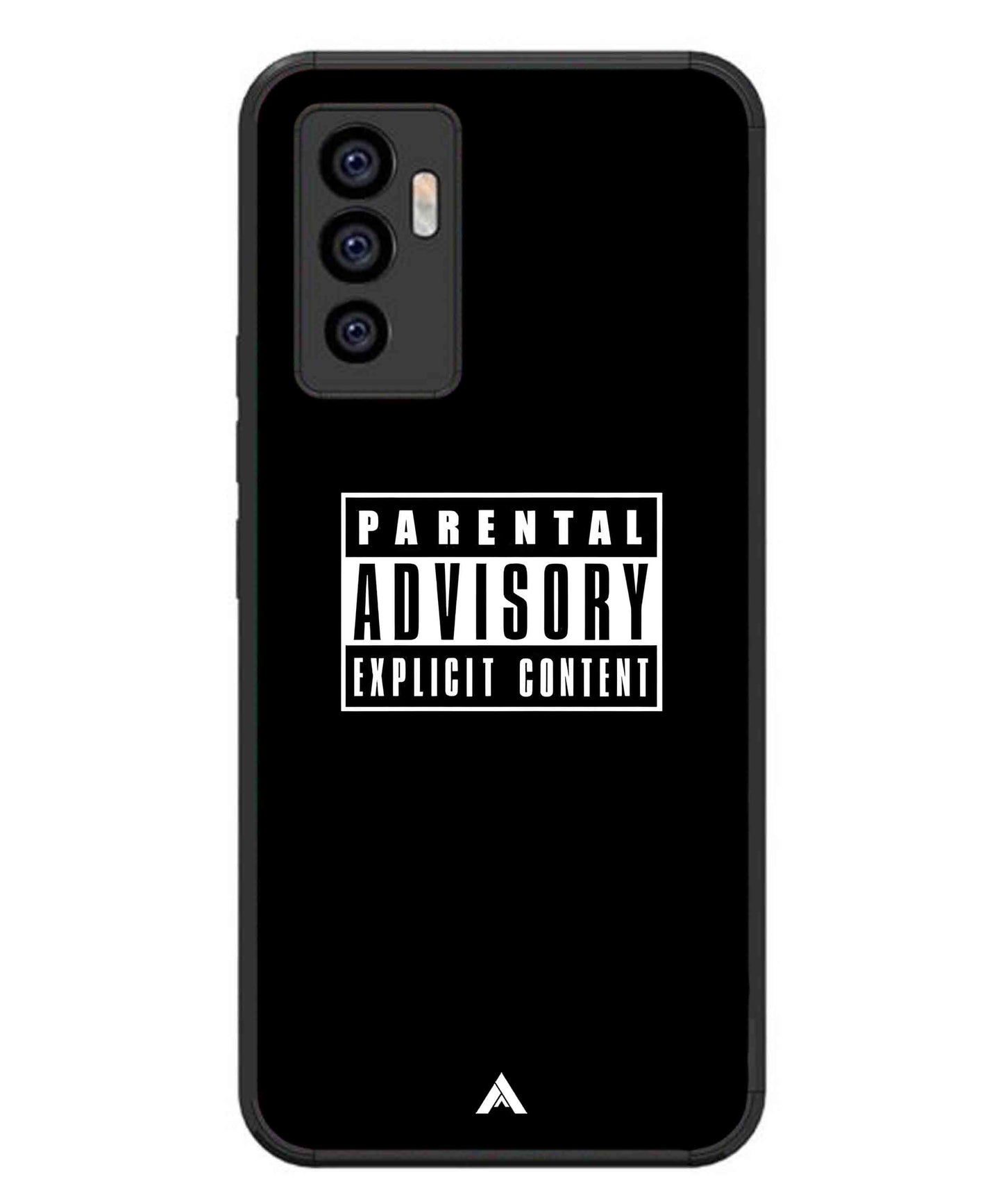 Parental Advisory Metal Back Cover Phone Case for Vivo T1