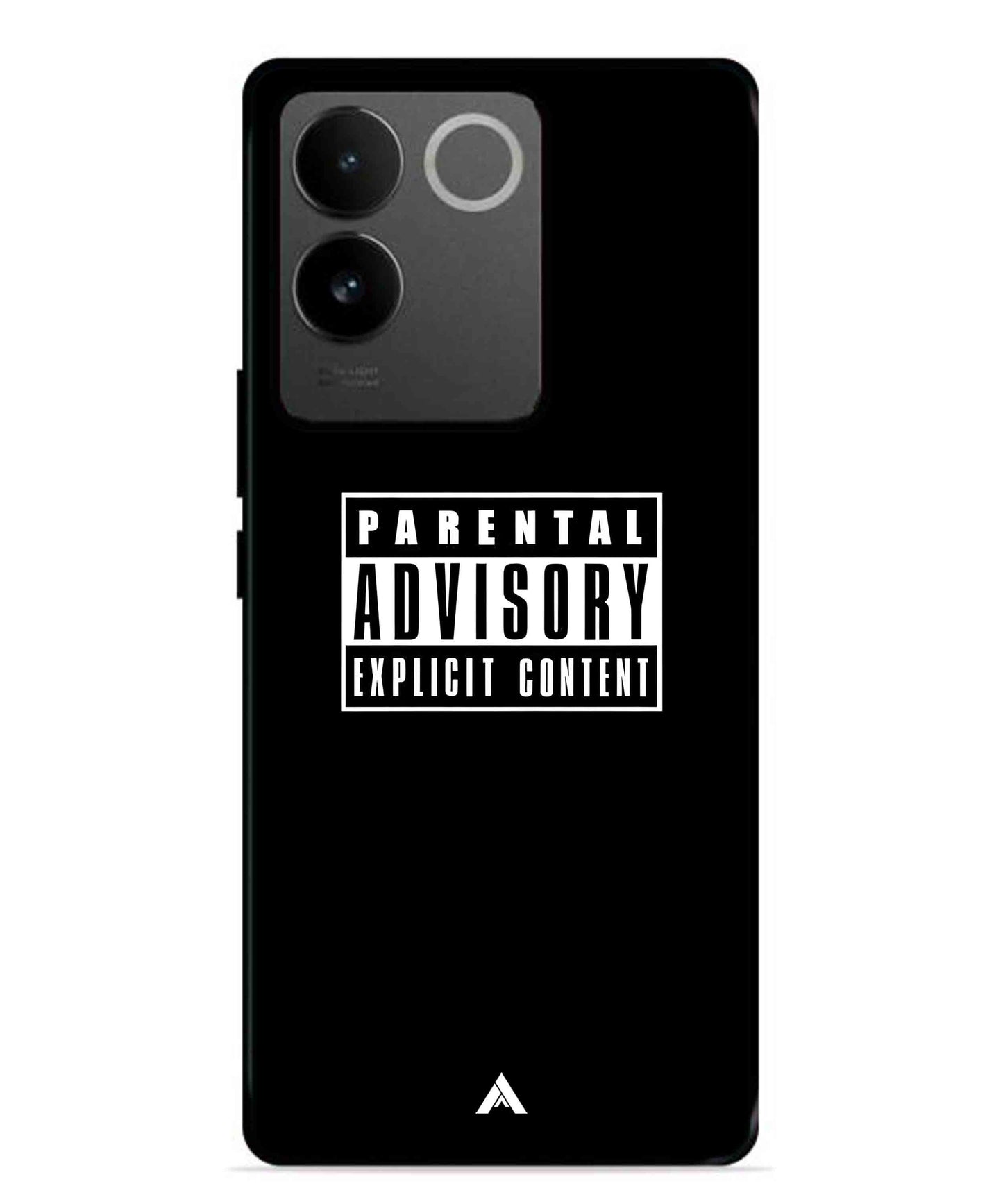 Parental Advisory Metal Back Cover Phone Case for Vivo T2 Pro