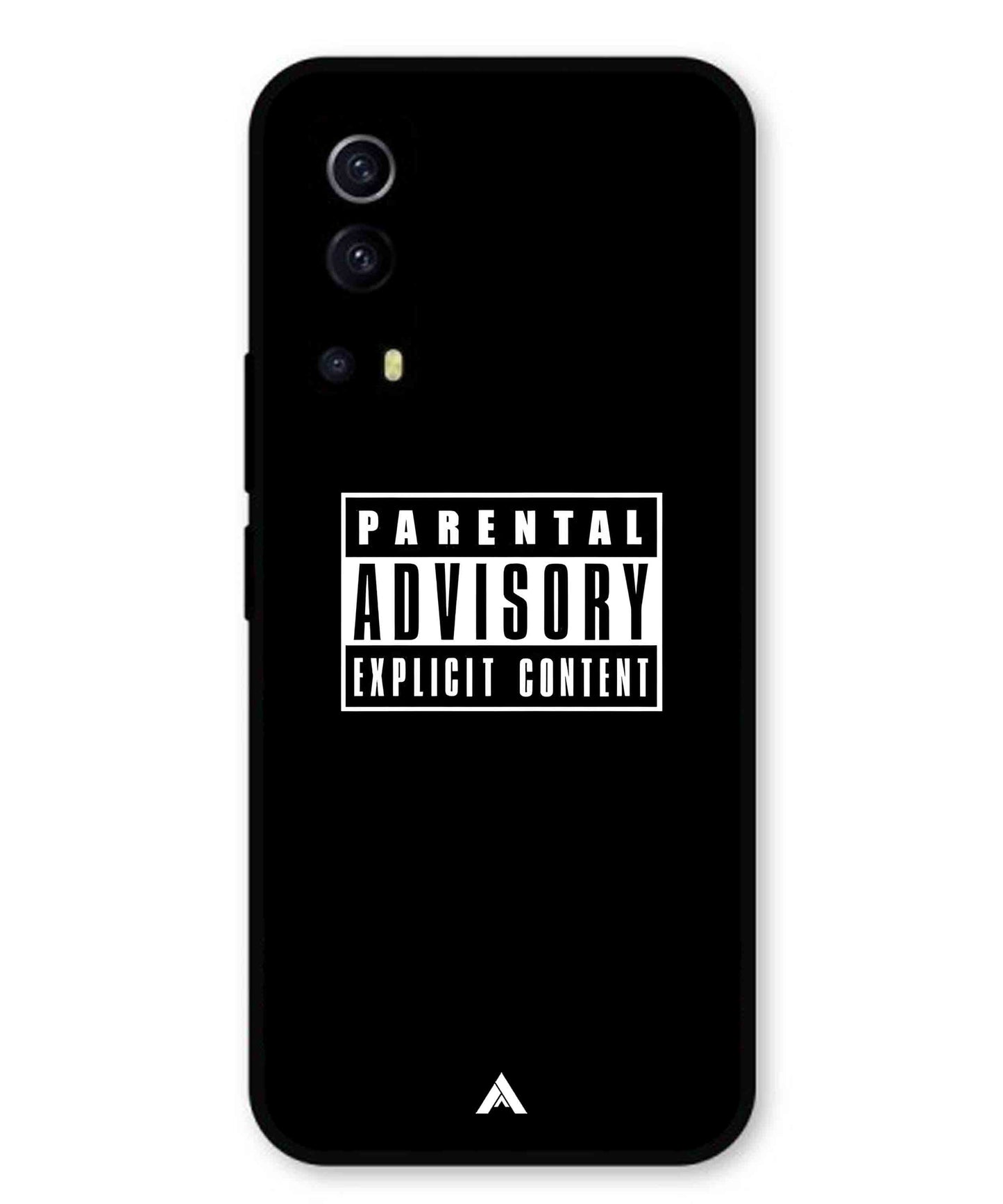 Parental Advisory Metal Back Cover Phone Case for Vivo Y53s