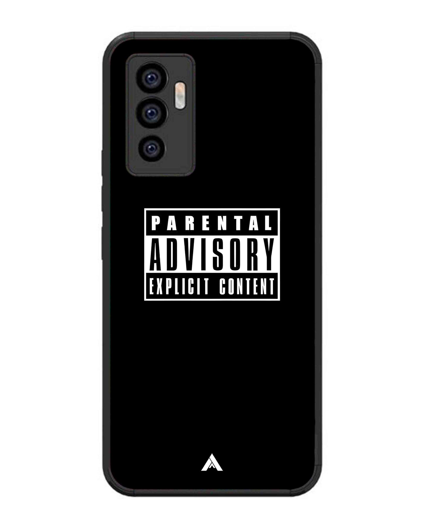 Parental Advisory Metal Back Cover Phone Case for Vivo Y75 4G