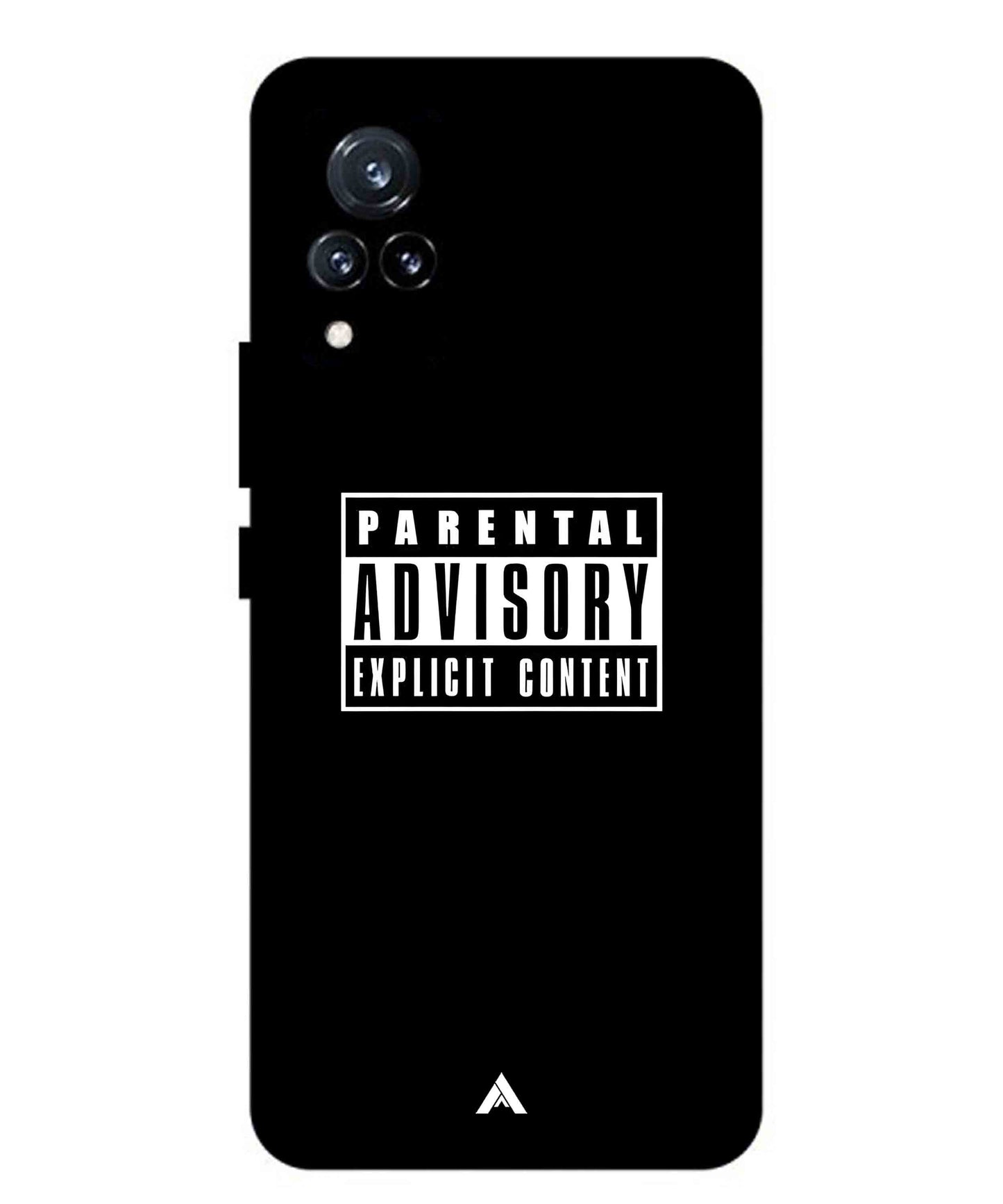 Parental Advisory Metal Back Cover Phone Case for Vivo v21