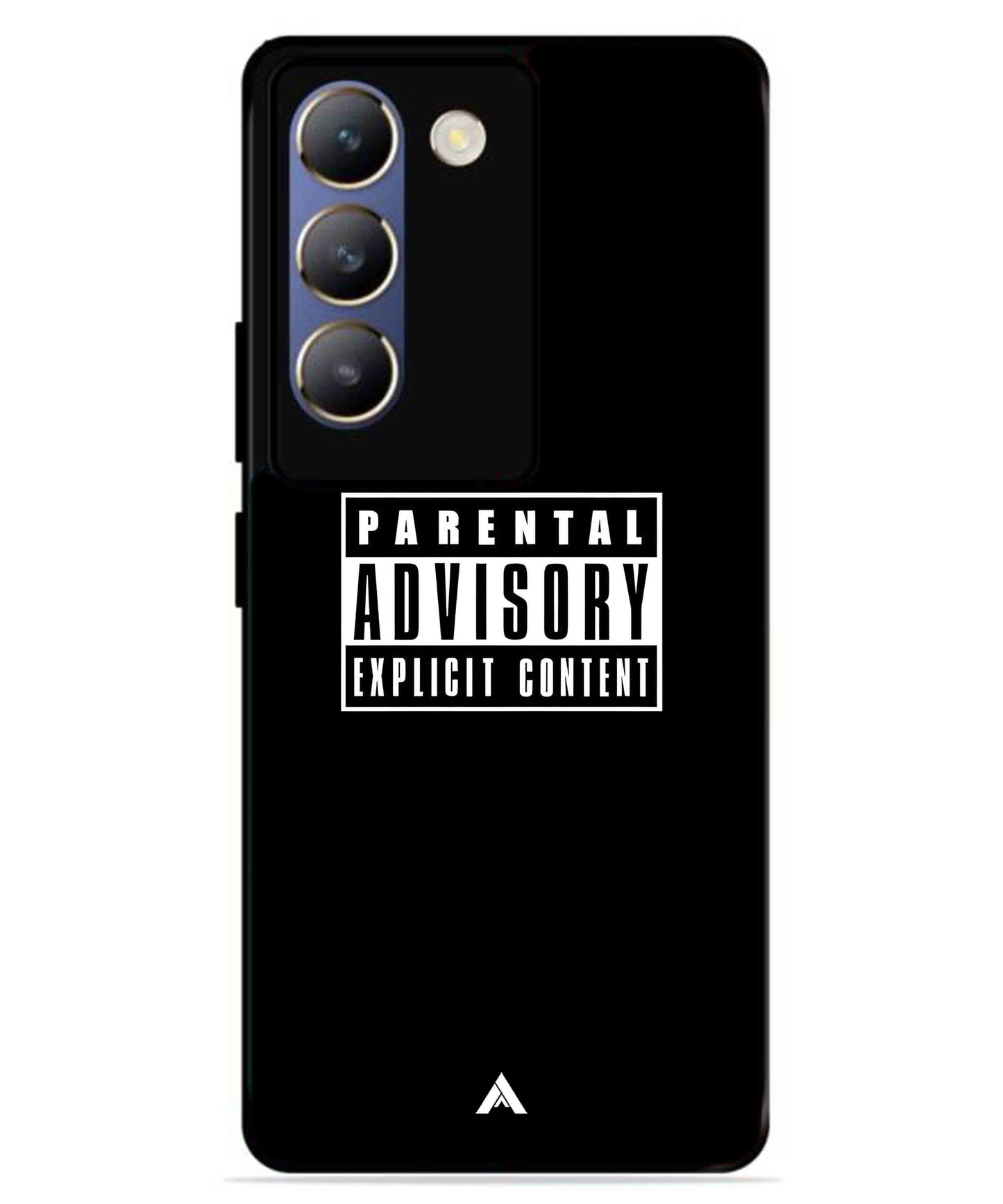 Parental Advisory Metal Back Cover Phone Case for Vivo v30 Lite