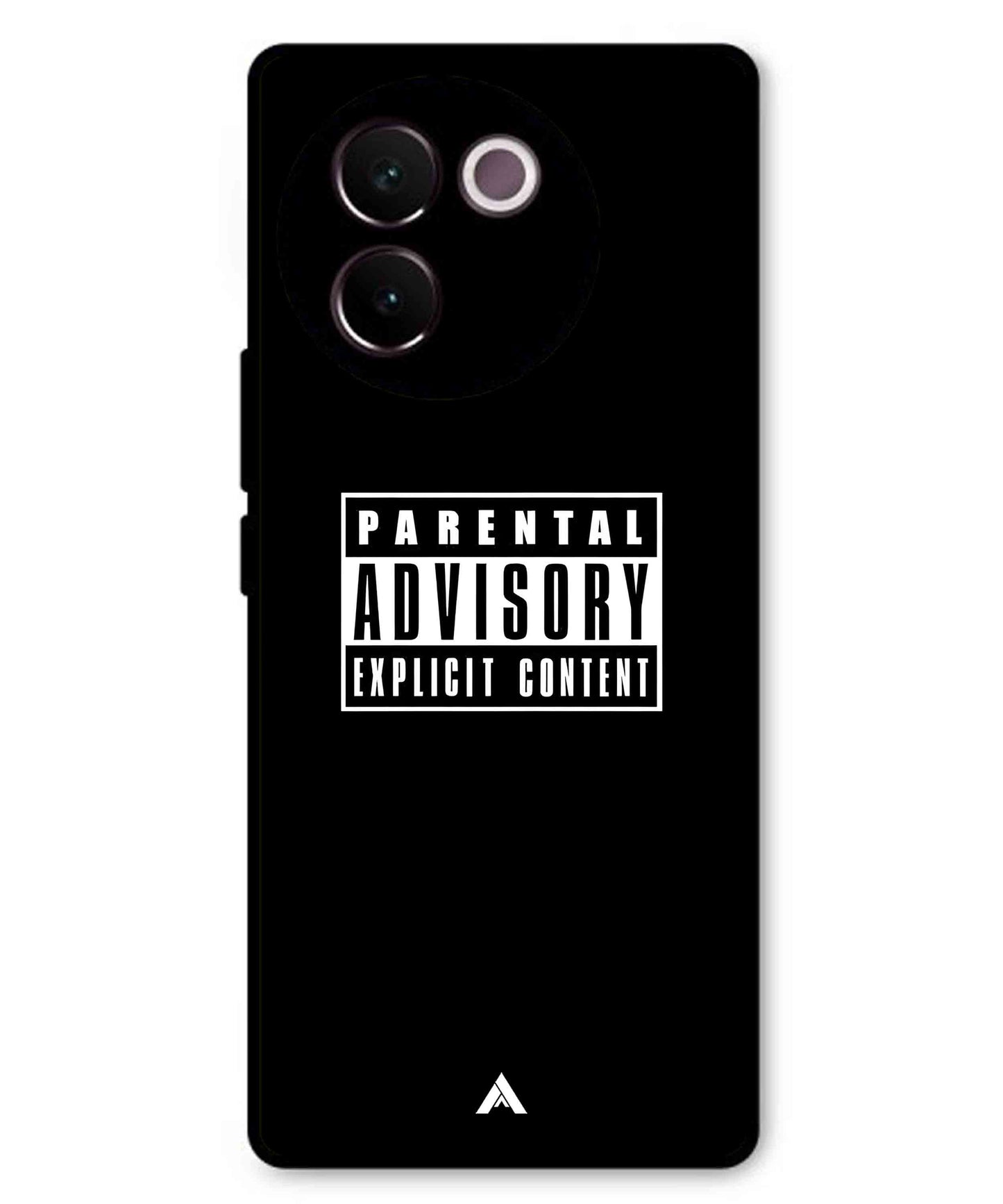 Parental Advisory Metal Back Cover Phone Case for Vivo v30e