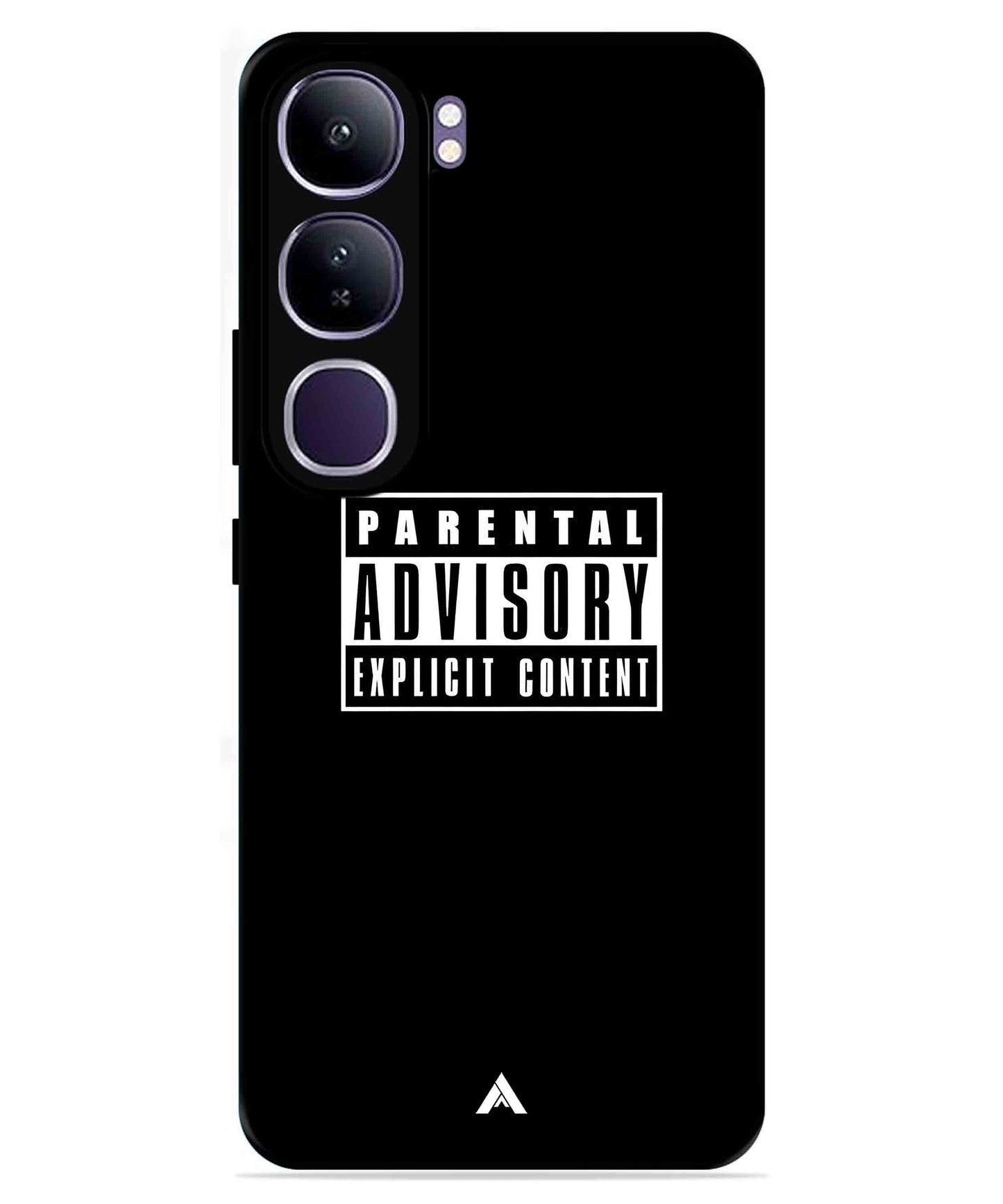 Parental Advisory Metal Back Cover Phone Case for Vivo v40 Lite