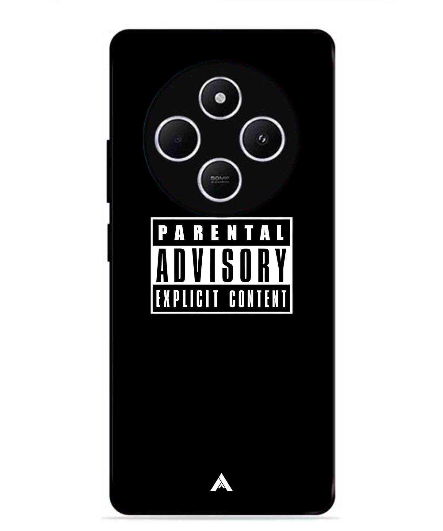 Parental Advisory Metal Back Cover Phone Case for Xiaomi Redmi 14C