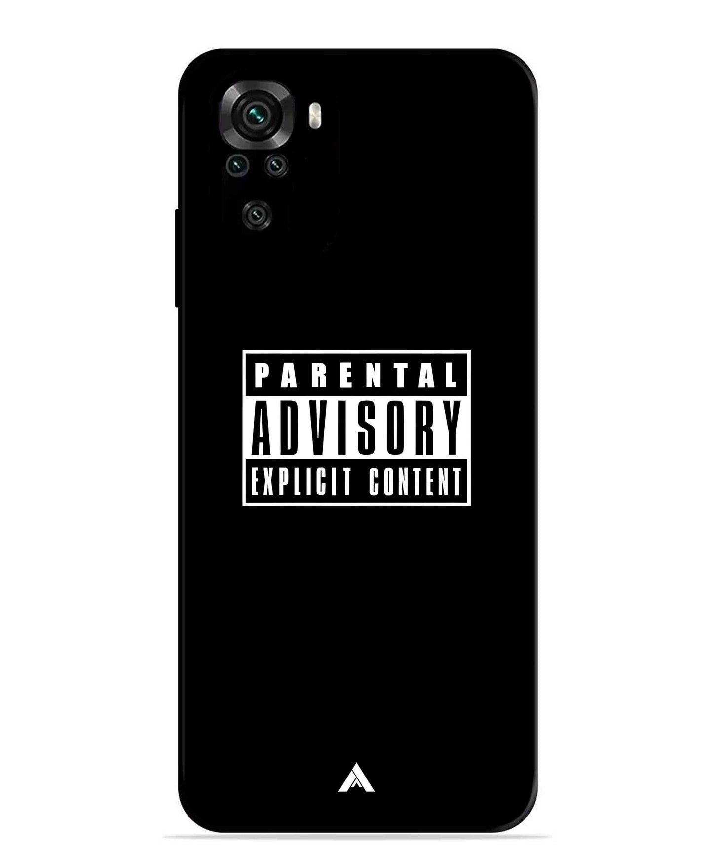 Parental Advisory Metal Back Cover Phone Case for Xiaomi Redmi Note 10