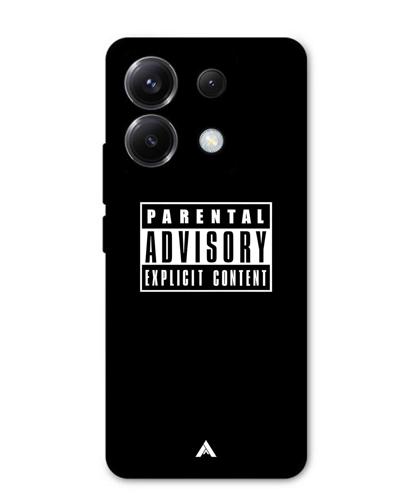 Parental Advisory Metal Back Cover Phone Case for Xiaomi Redmi Note 13