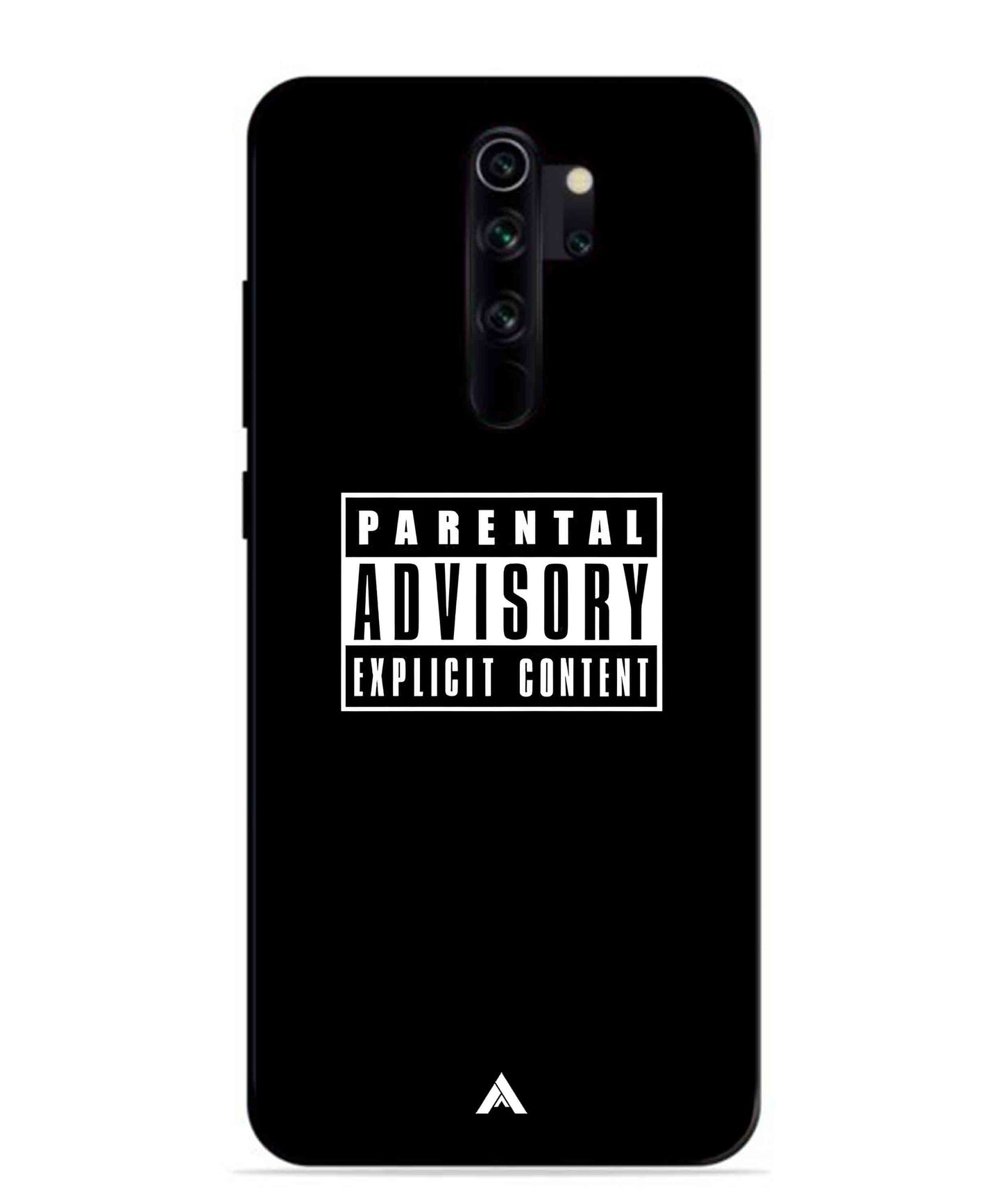 Parental Advisory Metal Back Cover Phone Case for Xiaomi Redmi Note 8 Pro