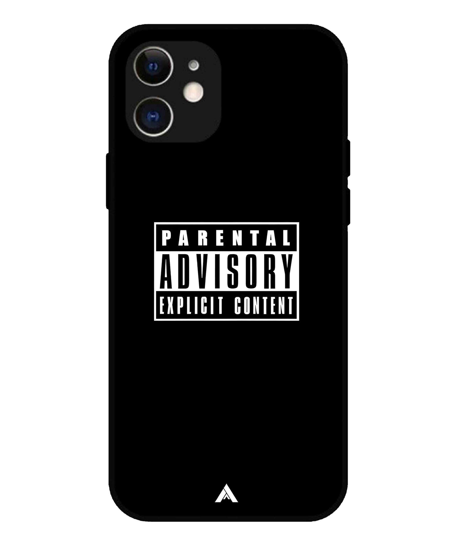 Parental Advisory Metal Back Cover Phone Case for iPhone 12