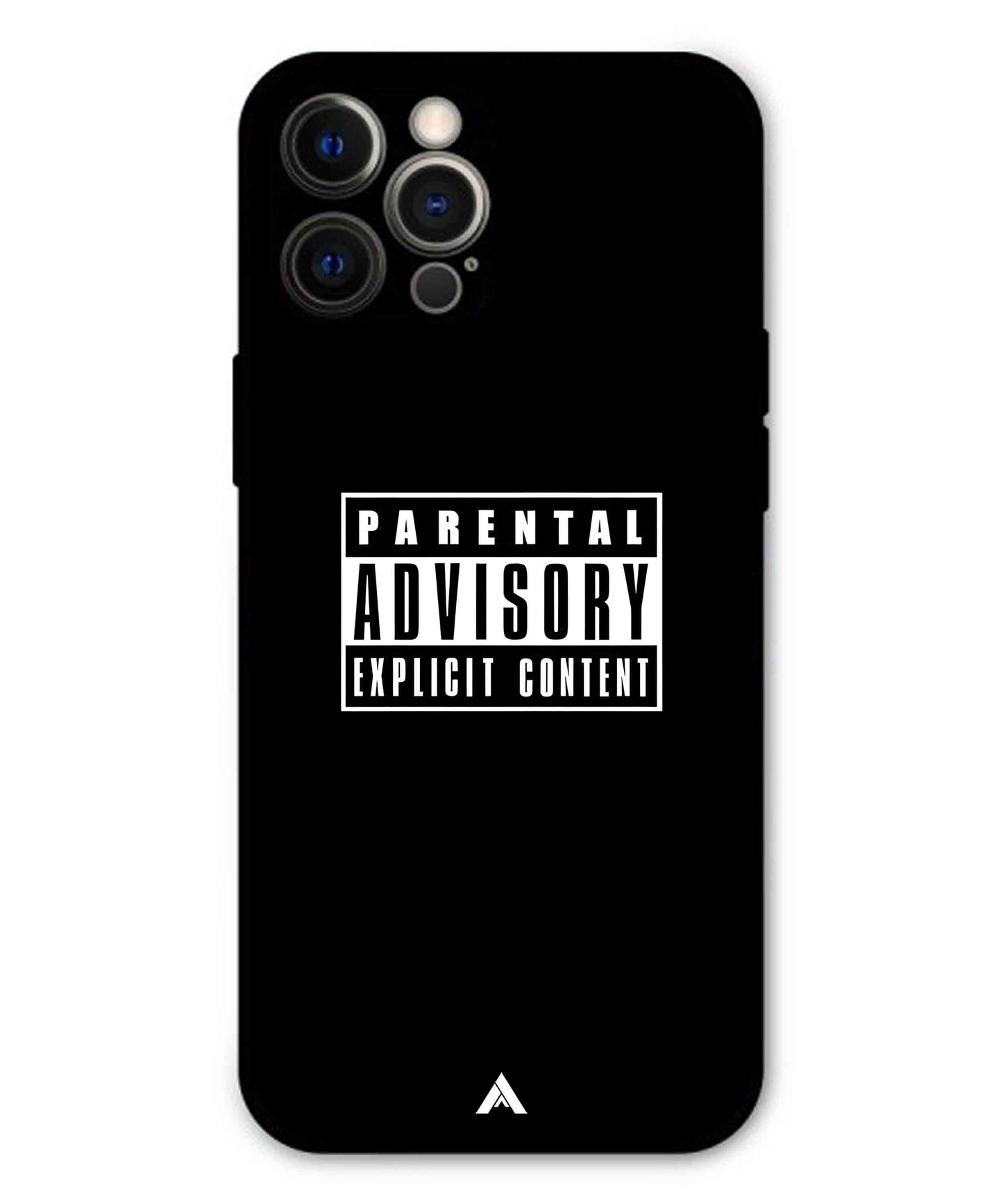 Parental Advisory Metal Back Cover Phone Case for iPhone 12 Pro Max