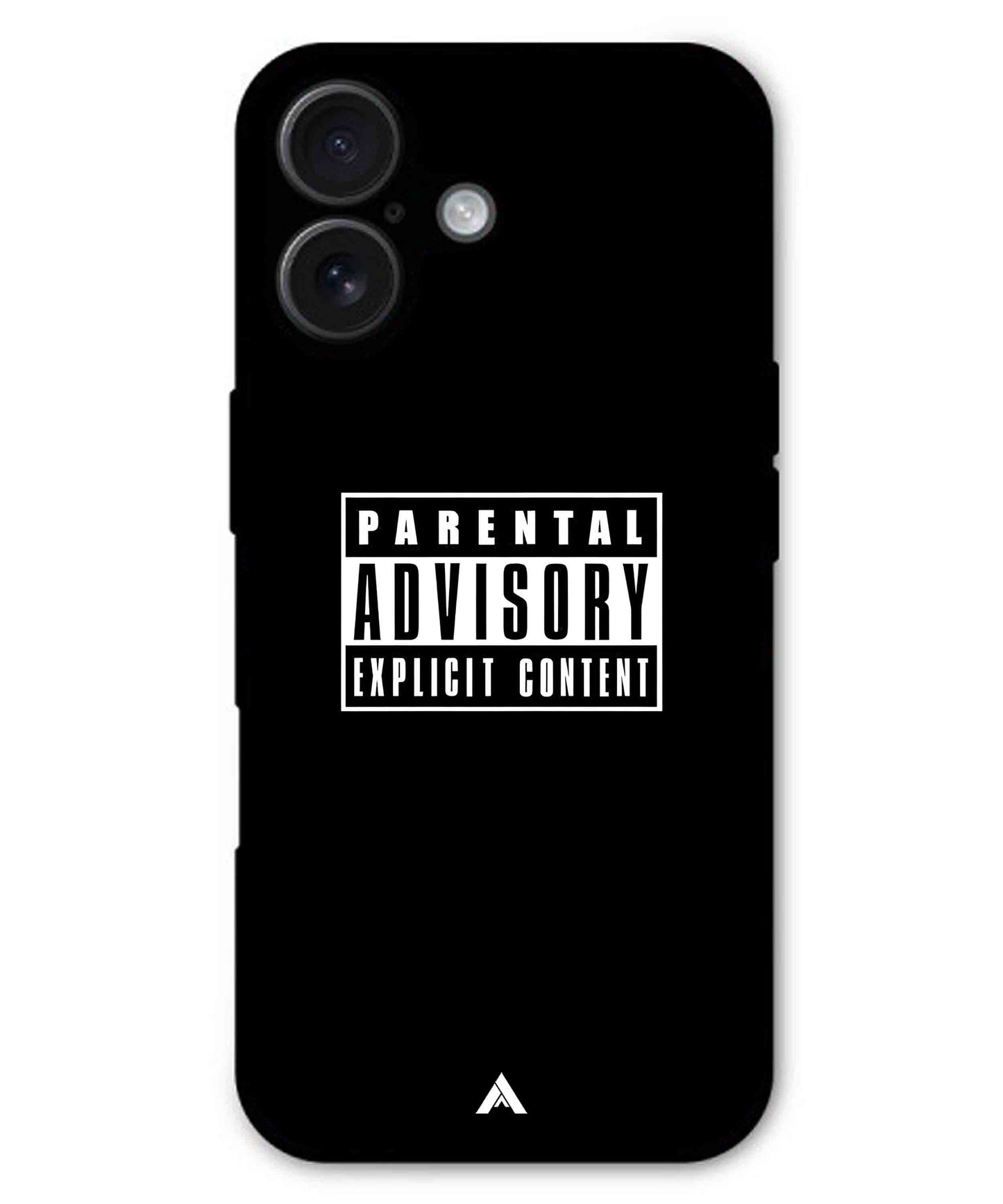 Parental Advisory Metal Back Cover Phone Case for iPhone 16 Plus