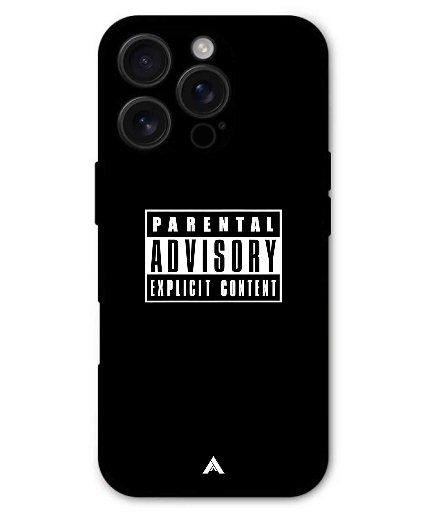 Parental Advisory Metal Back Cover Phone Case for iPhone 16 ProMax